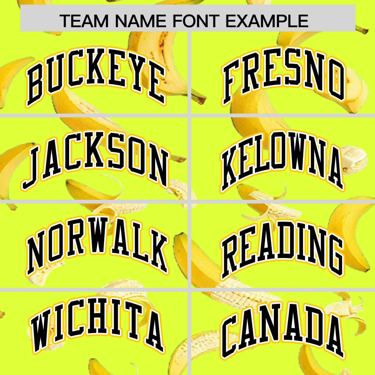 Custom Fluorescent Green Varsity Full-Zip Banana Pattern Letterman Bomber Jacket | Graffiti Pattern | Embroidery&amp;Dye-sublimation printing | KXKSHOP