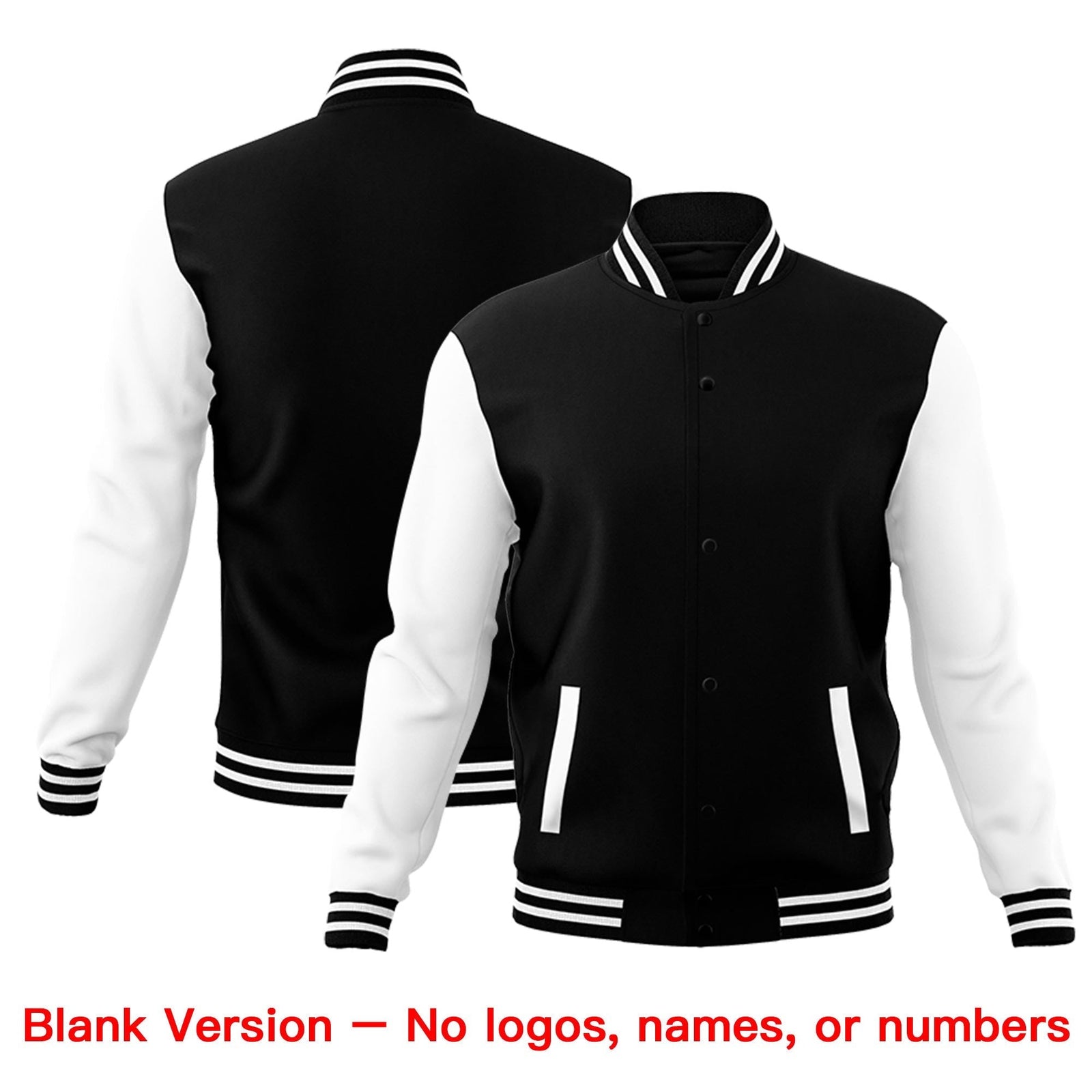 Custom Black White Red Raglan Sleeves Classic Style Letterman Cotton Fabric Jacket| KXKSHOP