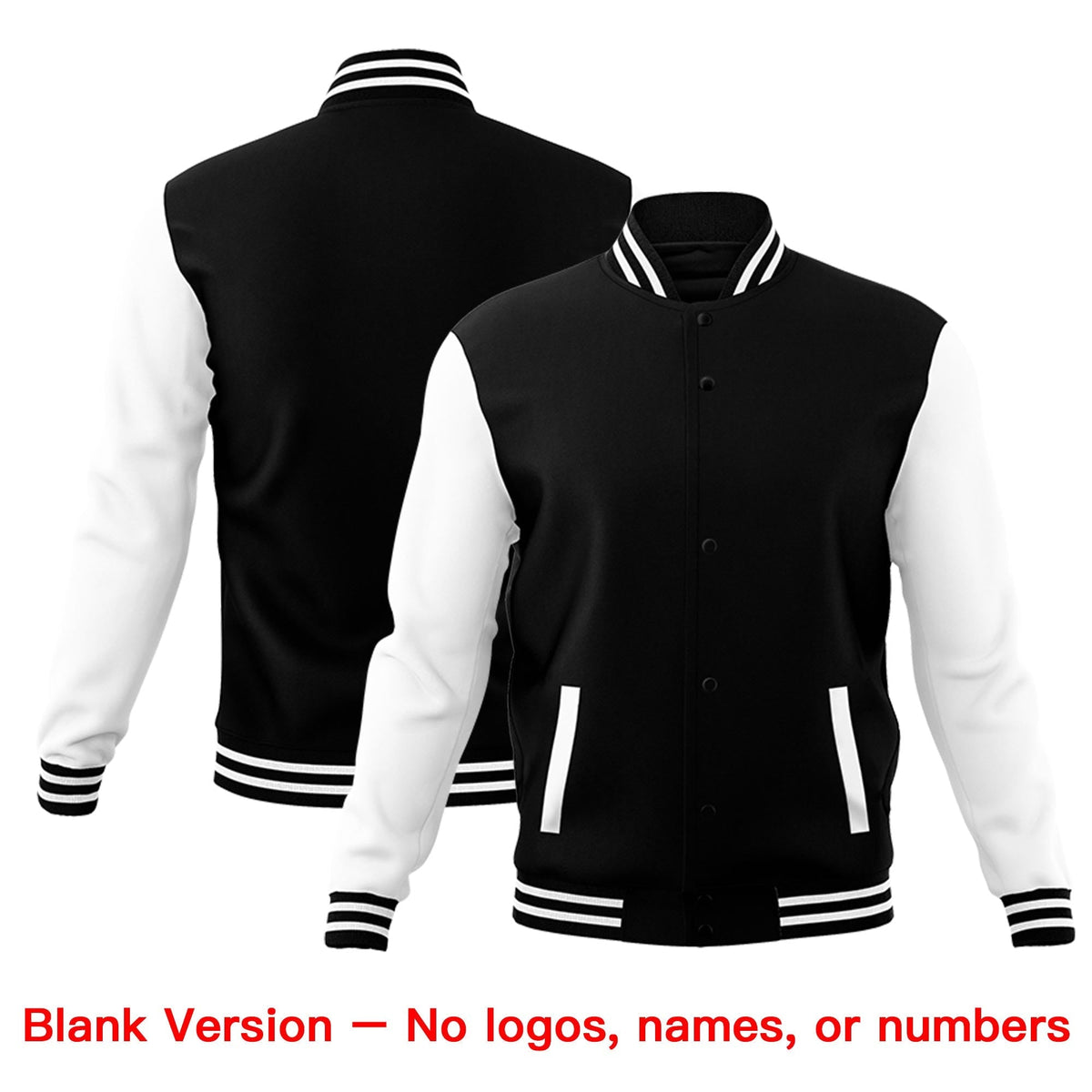 Custom Black White Red Raglan Sleeves Classic Style Letterman Cotton Fabric Jacket| KXKSHOP