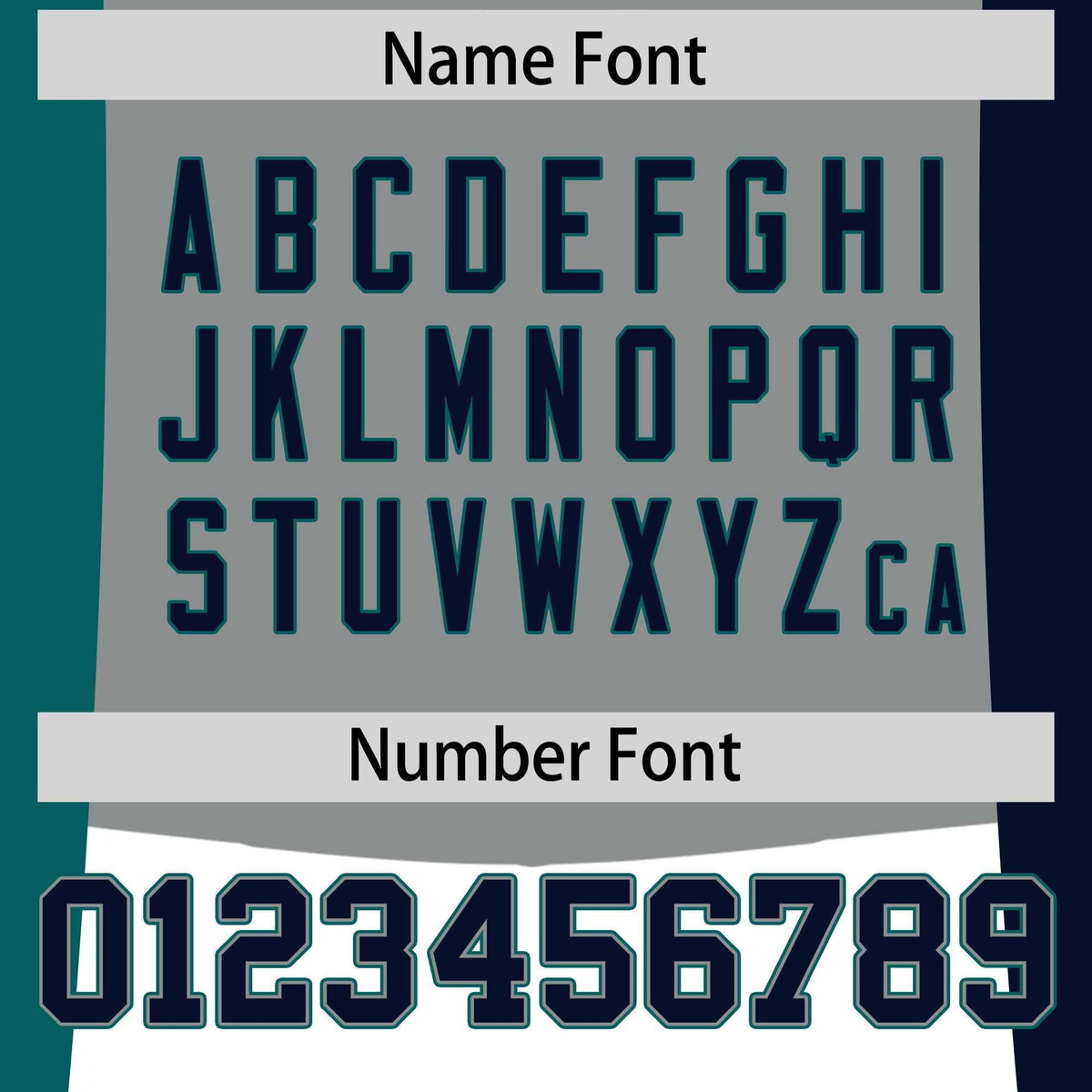 Custom Gray Teal Navy Personalization Varsity Full-Snap Three Color Blocks Letterman Jacket