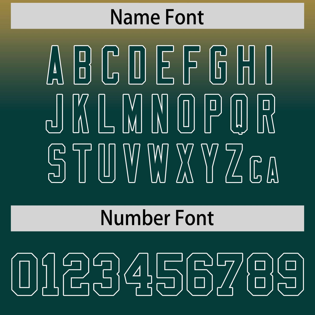 Custom Gold Midnight Green Full-Snap Varsity Personalization Gradient Fashion Letterman Jacket
