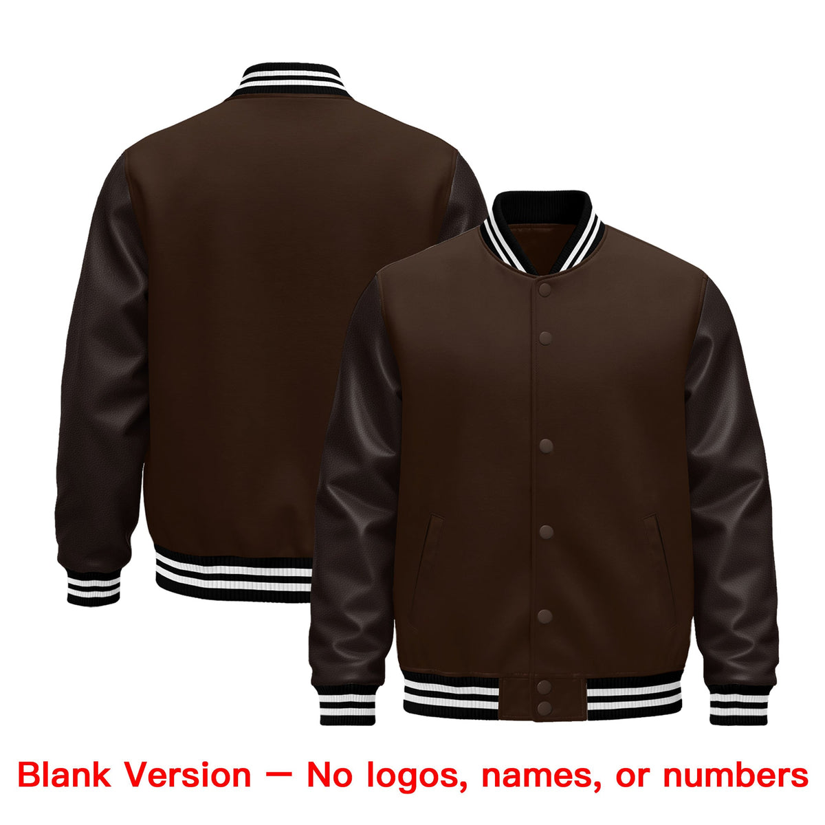 Custom Brown Black White Classic Style Leather Sleeves Wrinkle-Resistant Jacket| KXKSHOP
