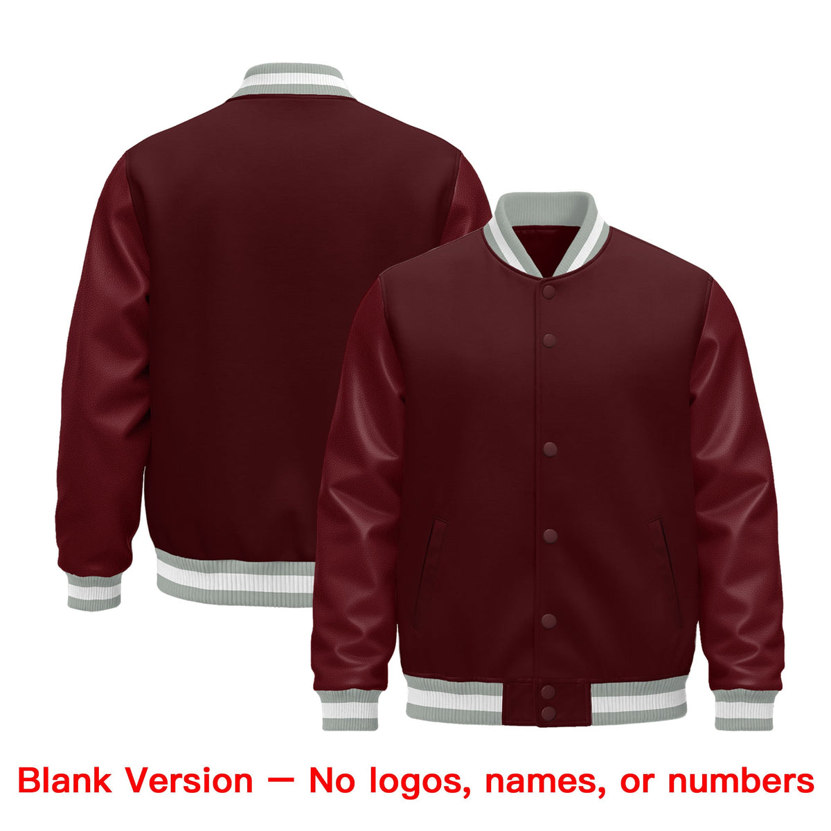 Custom Black Olive White Classic Style Leather Sleeves Wrinkle-Resistant Jacket| KXKSHOP