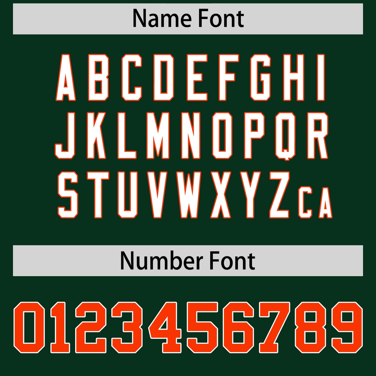 Custom coach jacket name and number font options - Style 1 | KXKSHOP