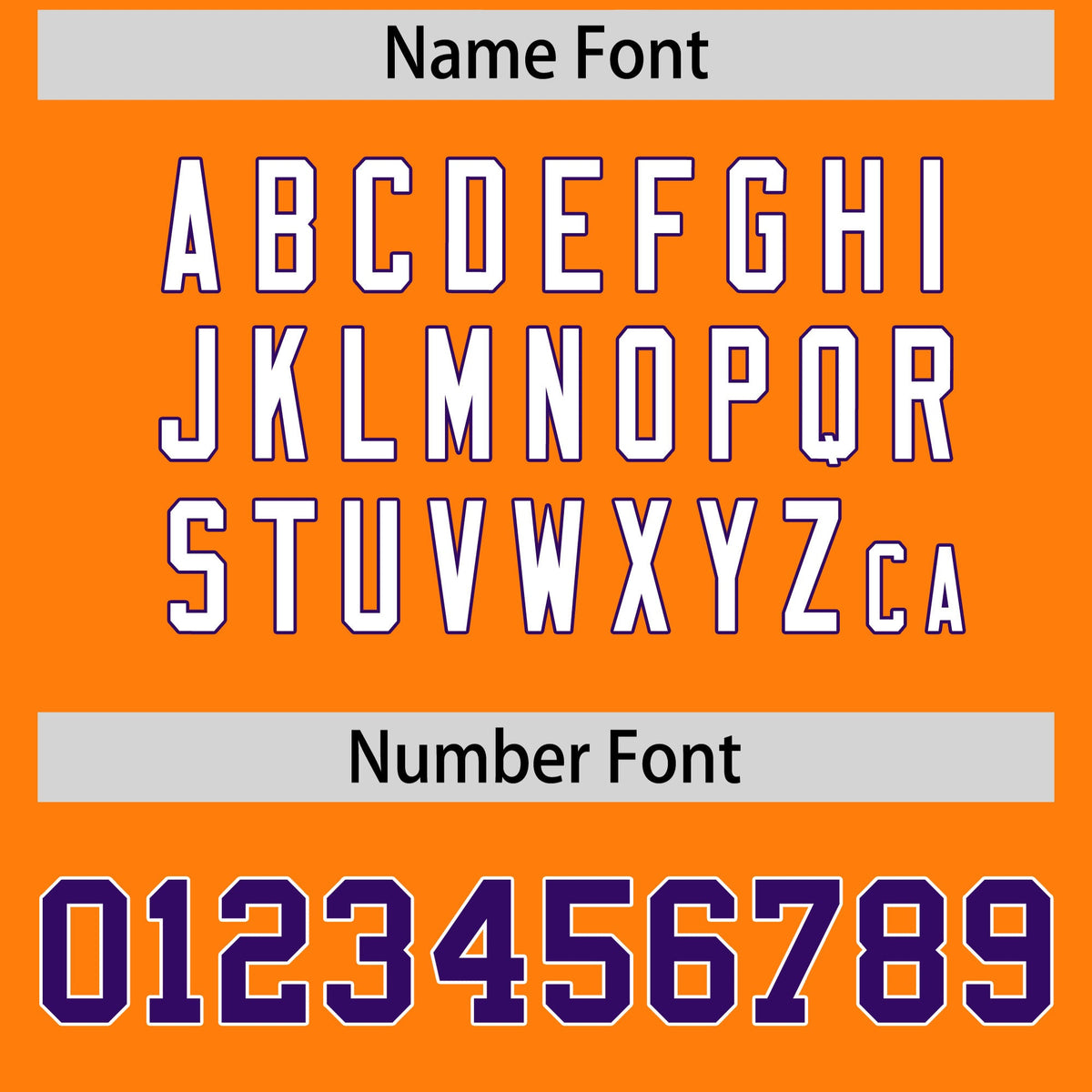 Custom coach jacket name and number font options - Style 1 | KXKSHOP
