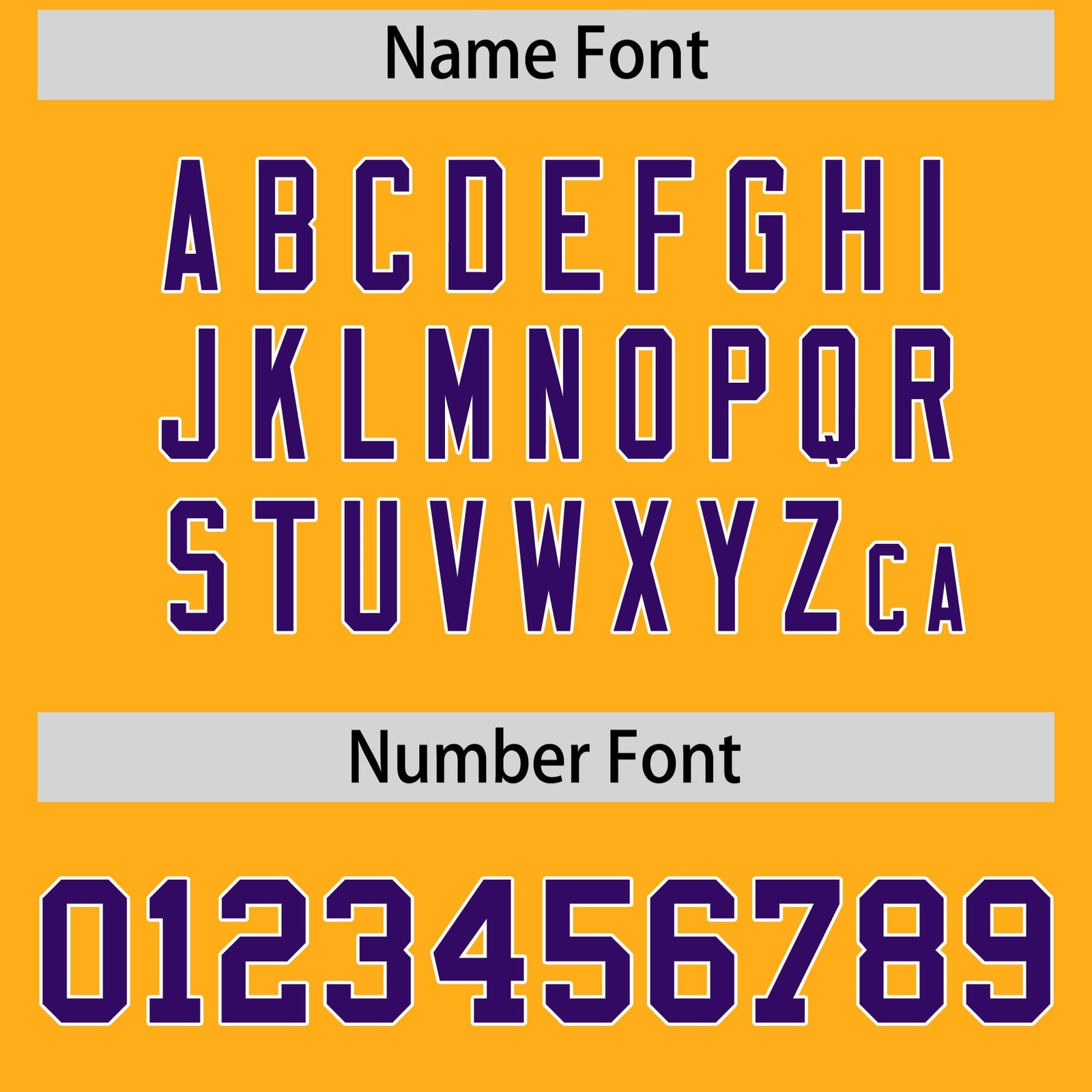 Custom coach jacket name and number font options - Style 1 | KXKSHOP