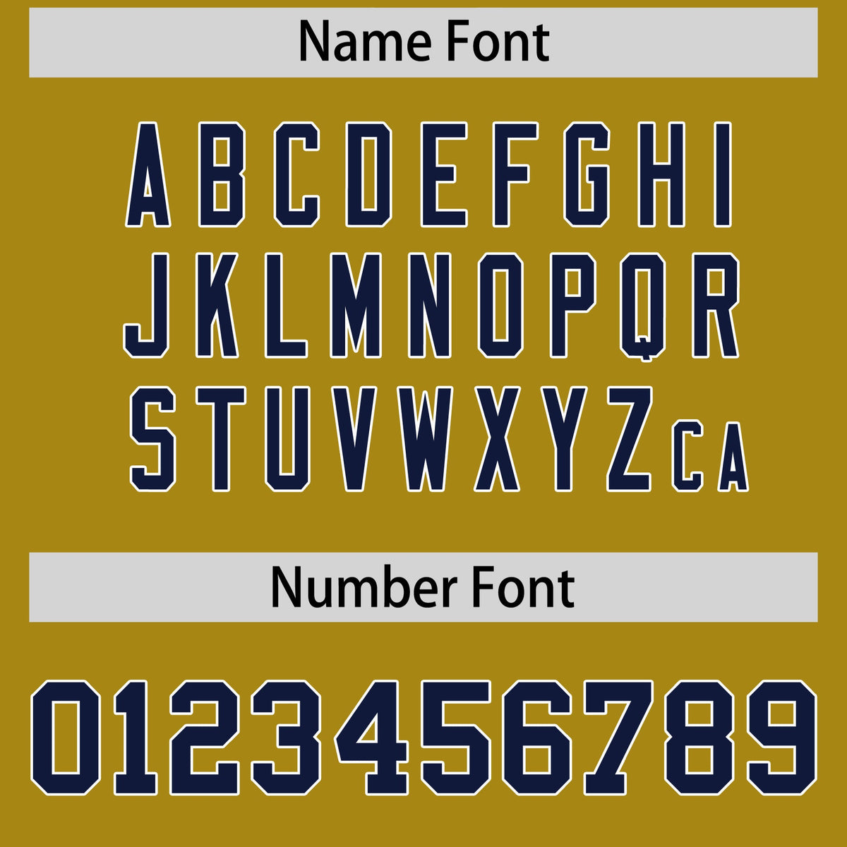 Custom coach jacket name and number font options - Style 1 | KXKSHOP