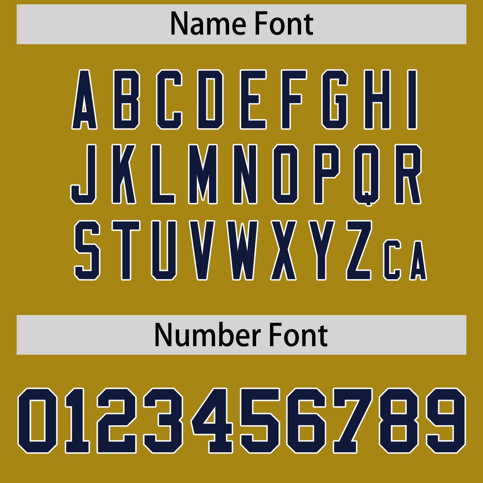 Custom coach jacket name and number font options - Style 1 | KXKSHOP