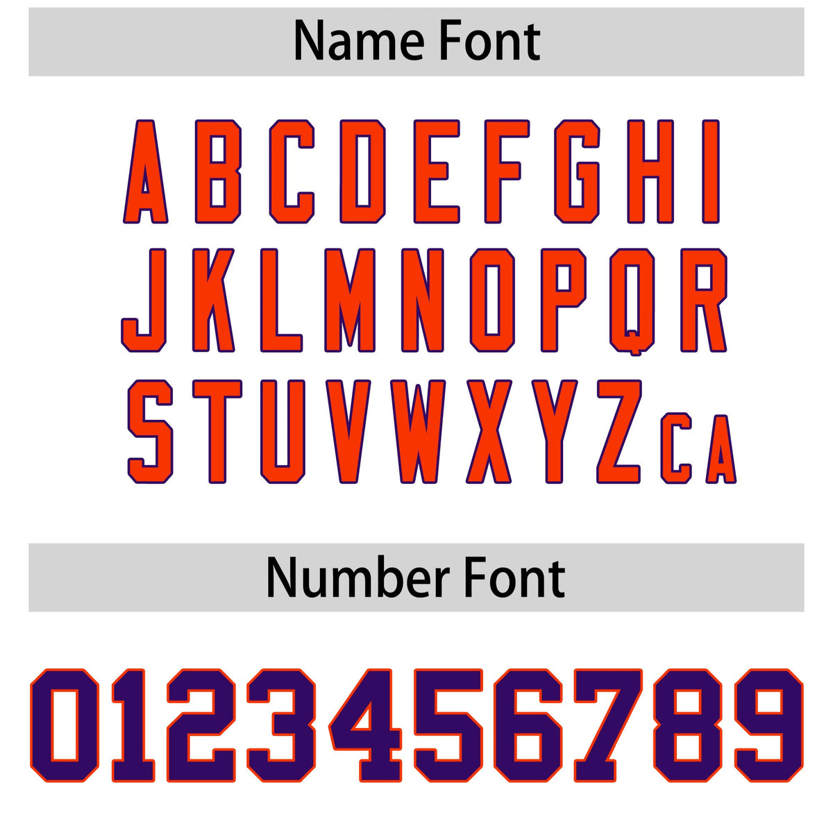 Custom coach jacket name and number font options - Style 4 | KXKSHOP