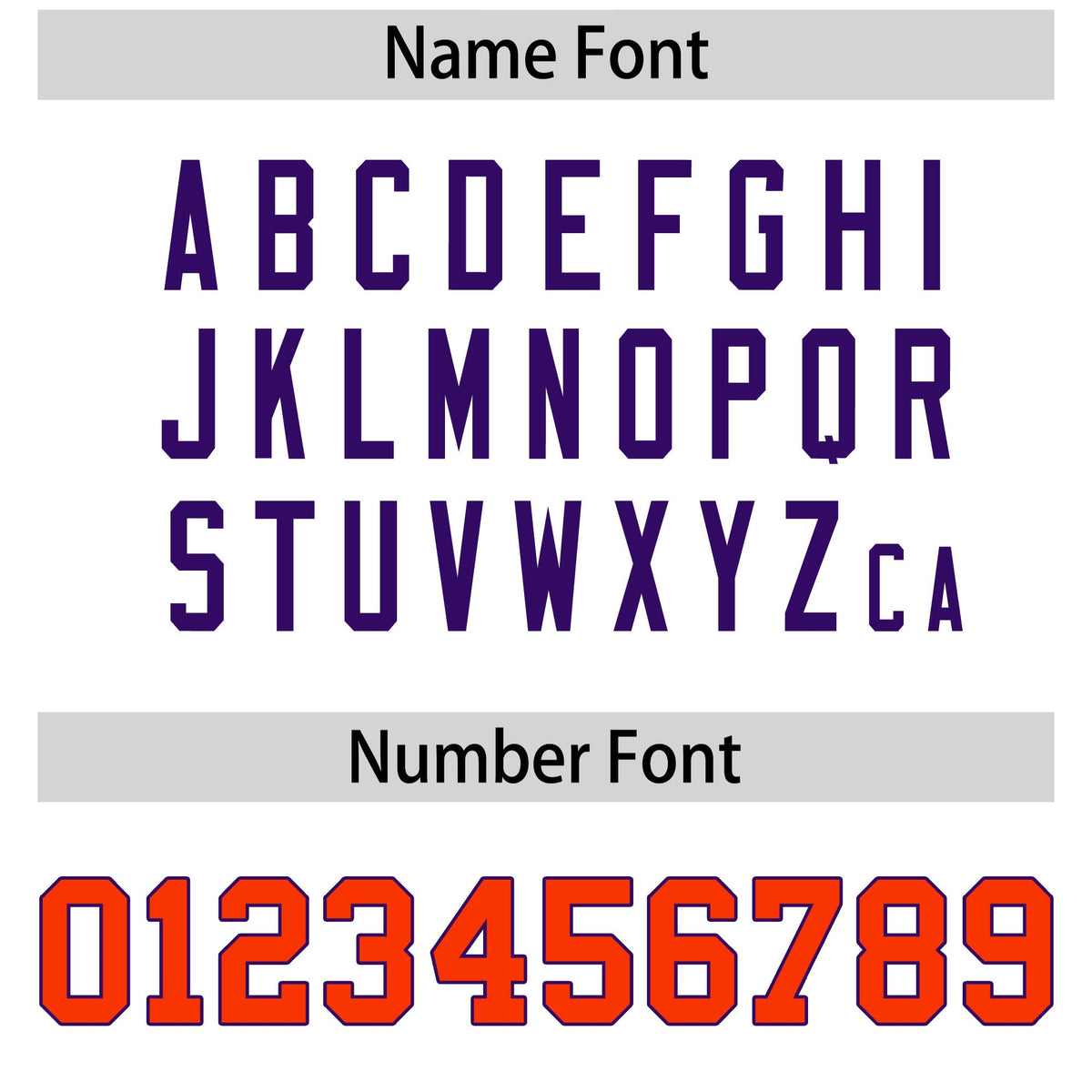 Custom coach jacket name and number font options - Style 4 | KXKSHOP