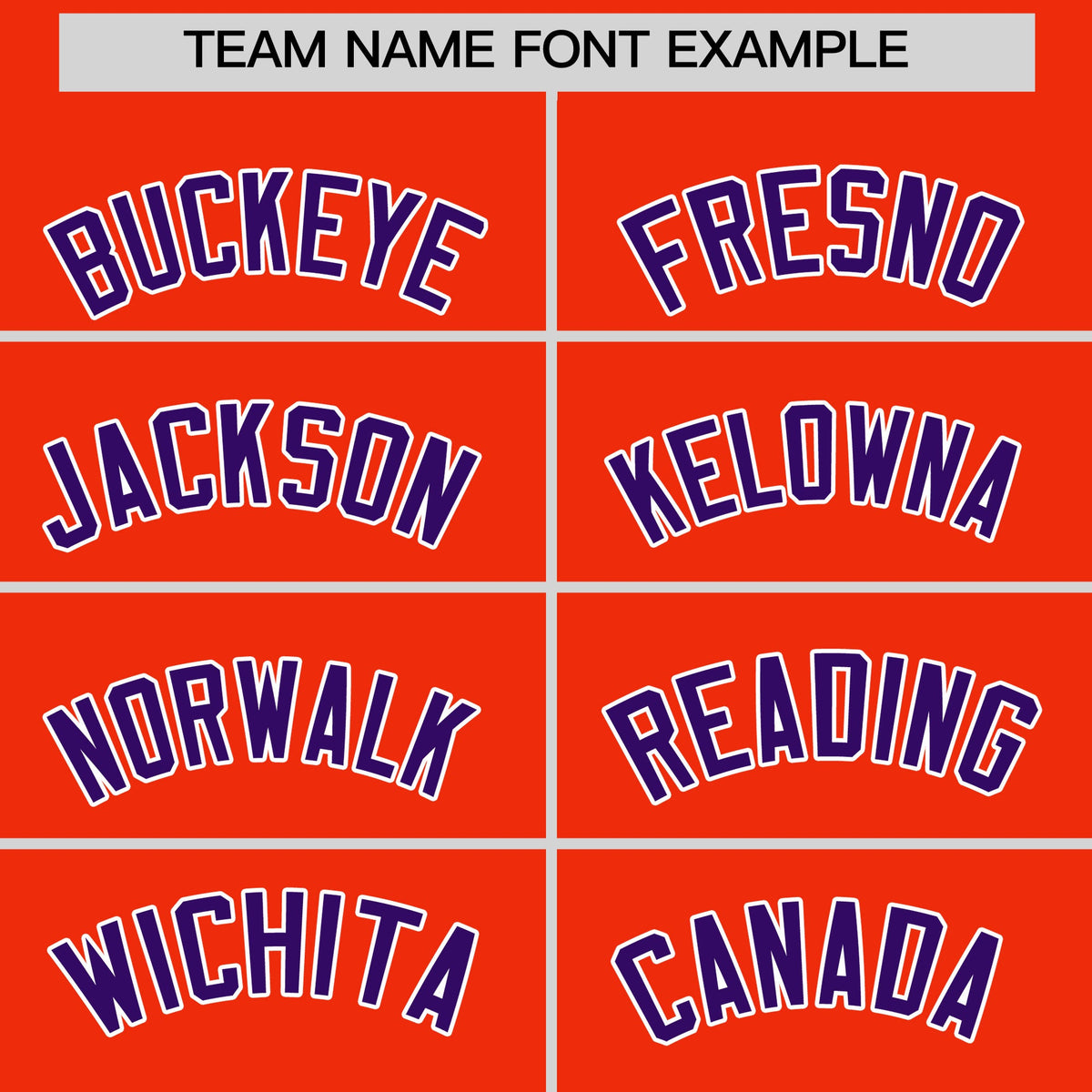 Personalised coach jacket team name lettering and font examples - Style 4 | KXKSHOP