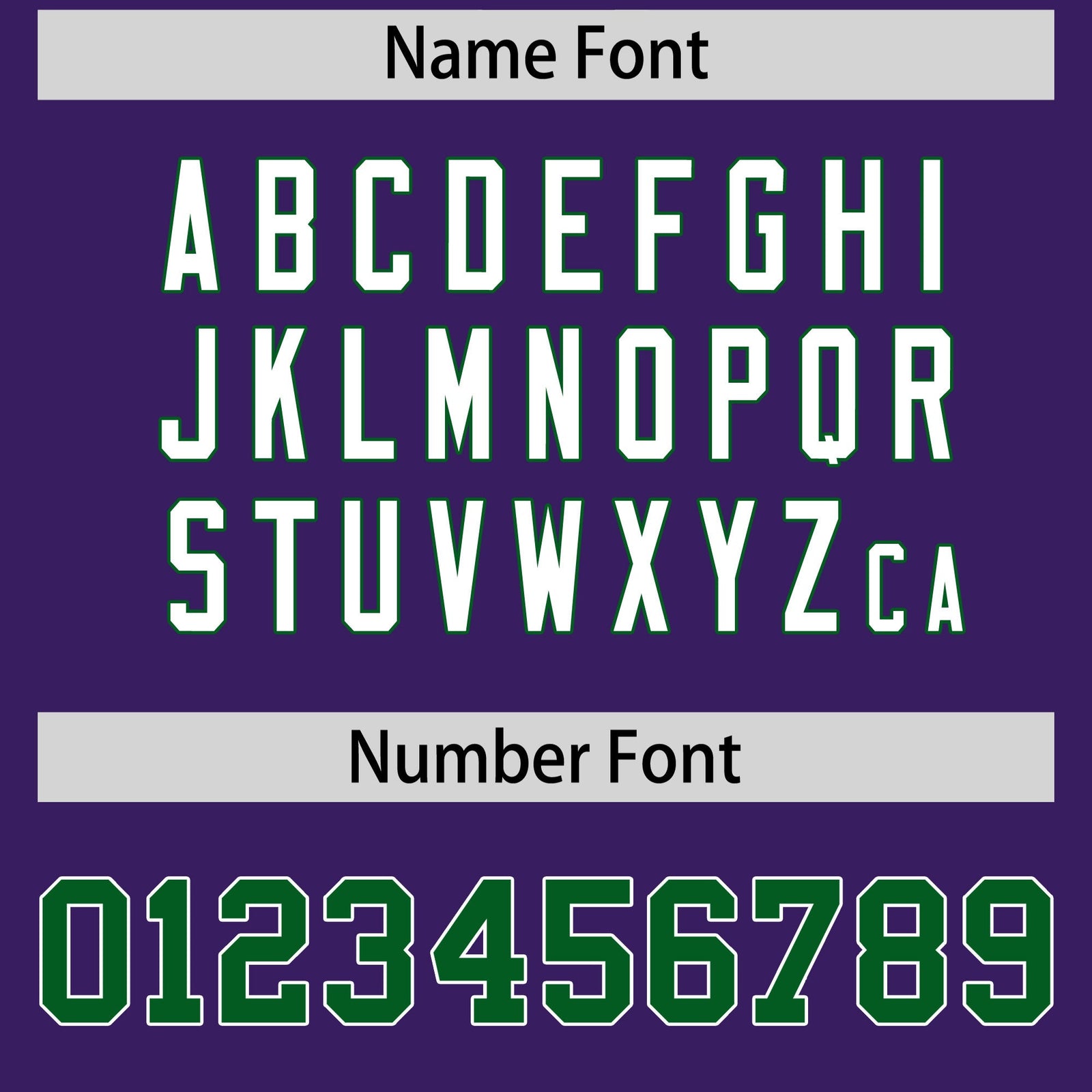 Custom coach jacket name and number font options - Style 4 | KXKSHOP