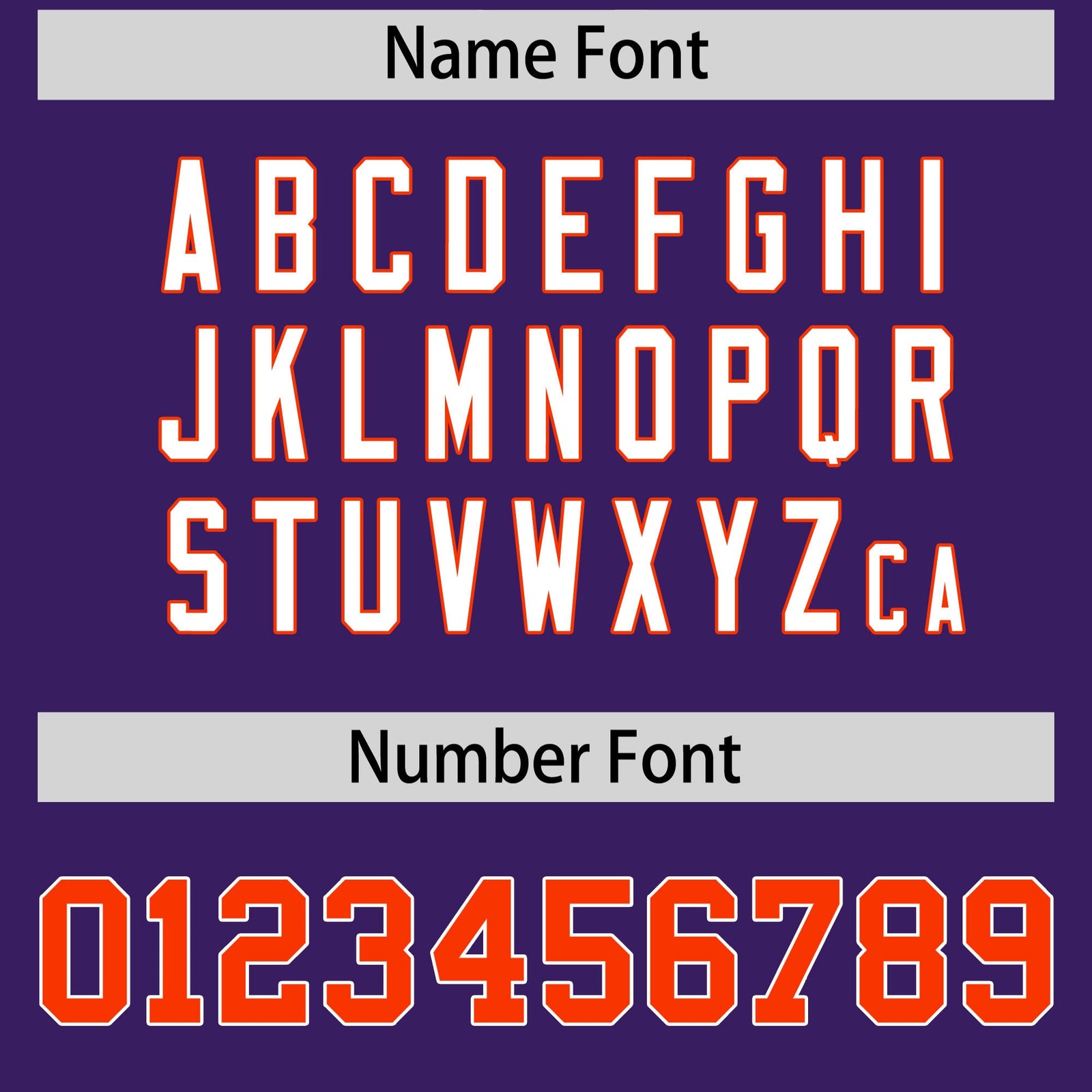 Custom coach jacket name and number font options - Style 4 | KXKSHOP