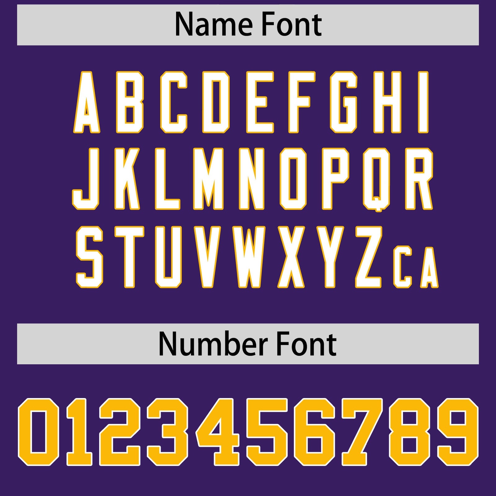 Custom coach jacket name and number font options - Style 4 | KXKSHOP