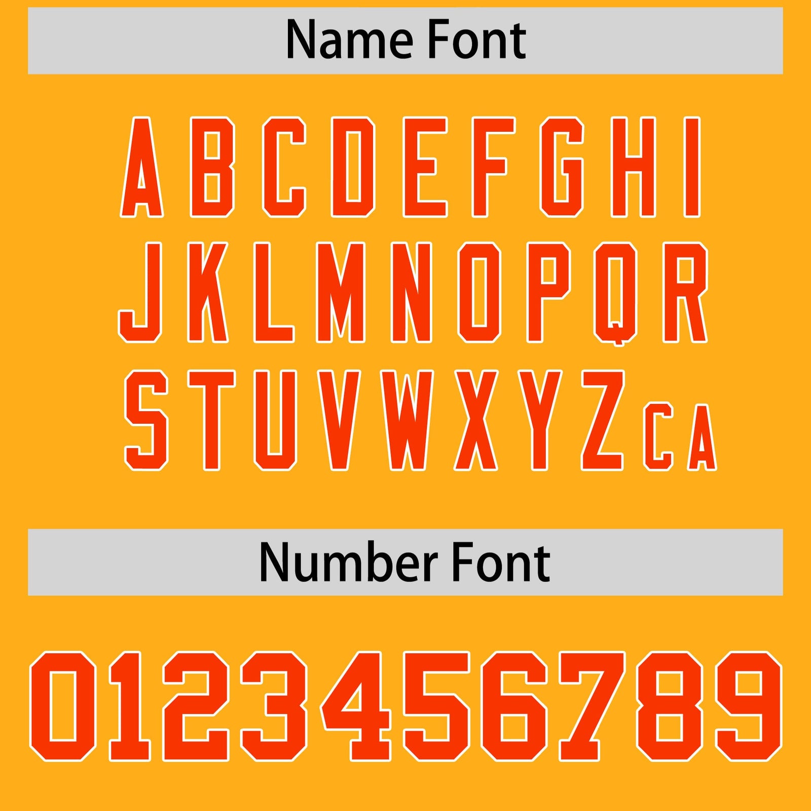 Custom coach jacket name and number font options - Style 4 | KXKSHOP