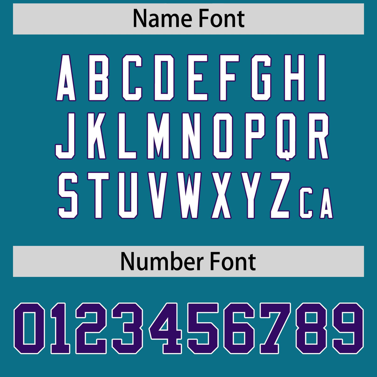 Custom coach jacket name and number font options - Style 4 | KXKSHOP