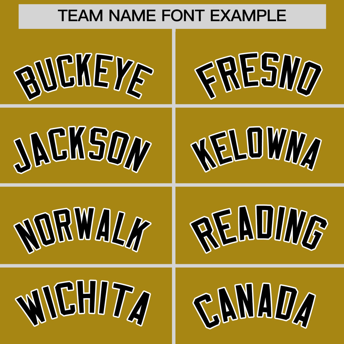 Personalised coach jacket team name lettering and font examples - Style 4 | KXKSHOP