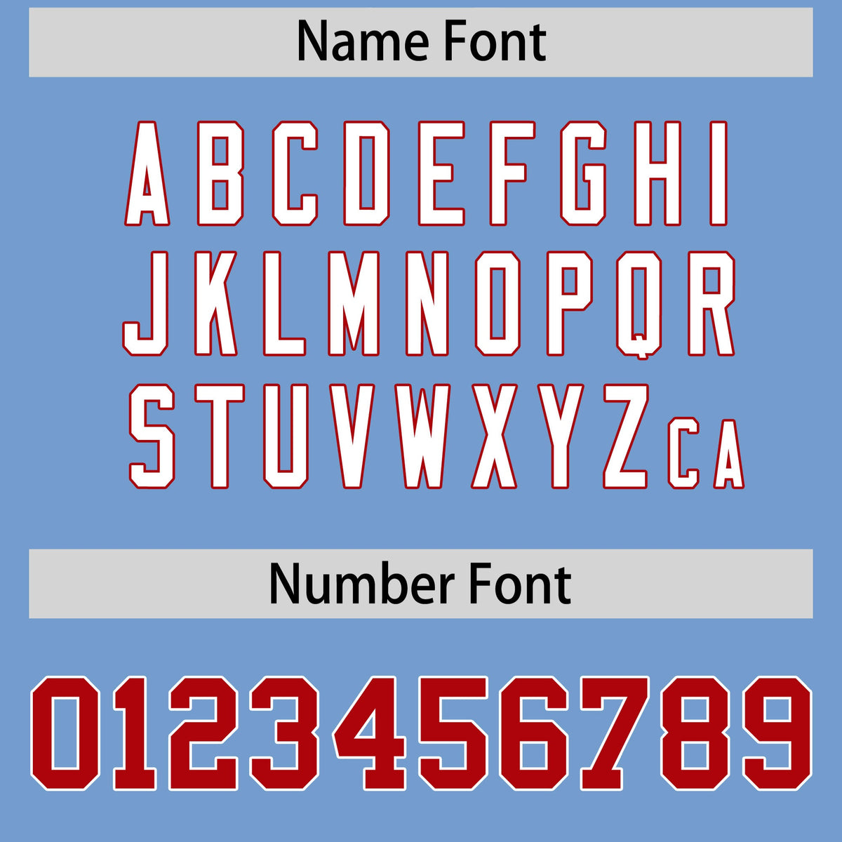 Custom coach jacket name and number font options - Style 4 | KXKSHOP