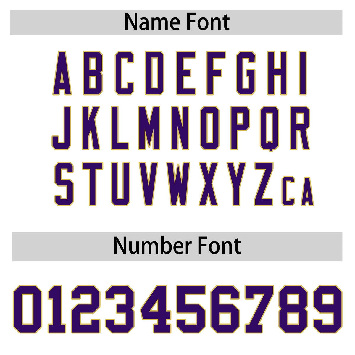 Custom coach jacket name and number font options - Style 2 | KXKSHOP