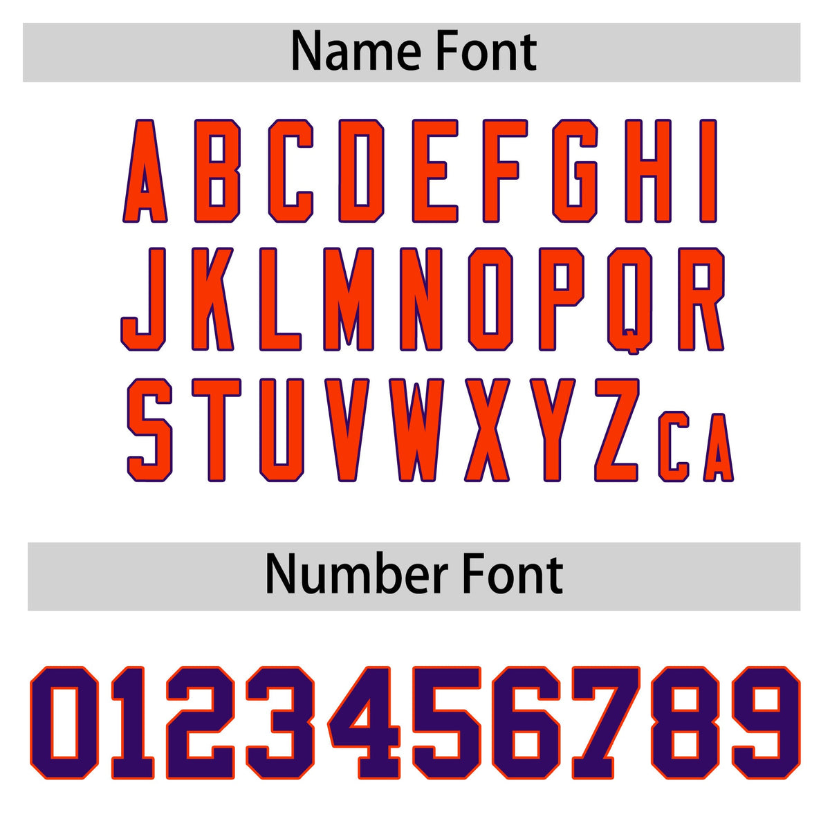 Custom coach jacket name and number font options - Style 2 | KXKSHOP