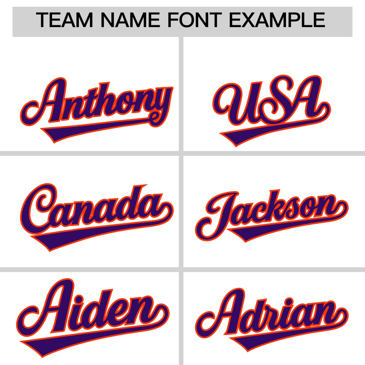 Personalised coach jacket team name lettering and font examples - Style 2 | KXKSHOP