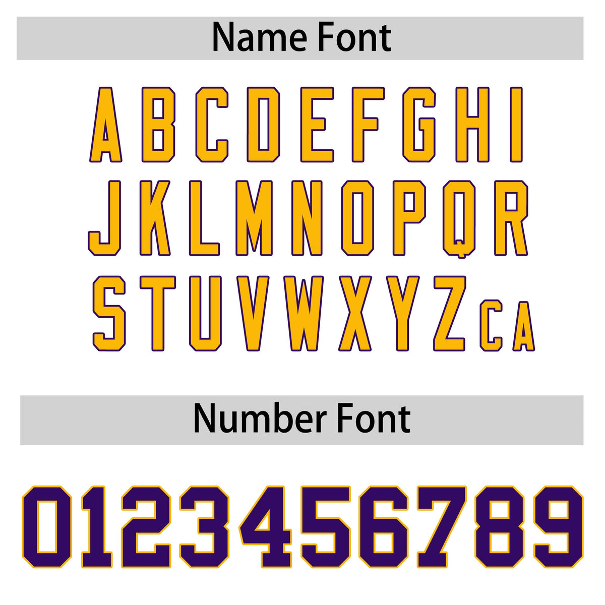 Custom coach jacket name and number font options - Style 2 | KXKSHOP