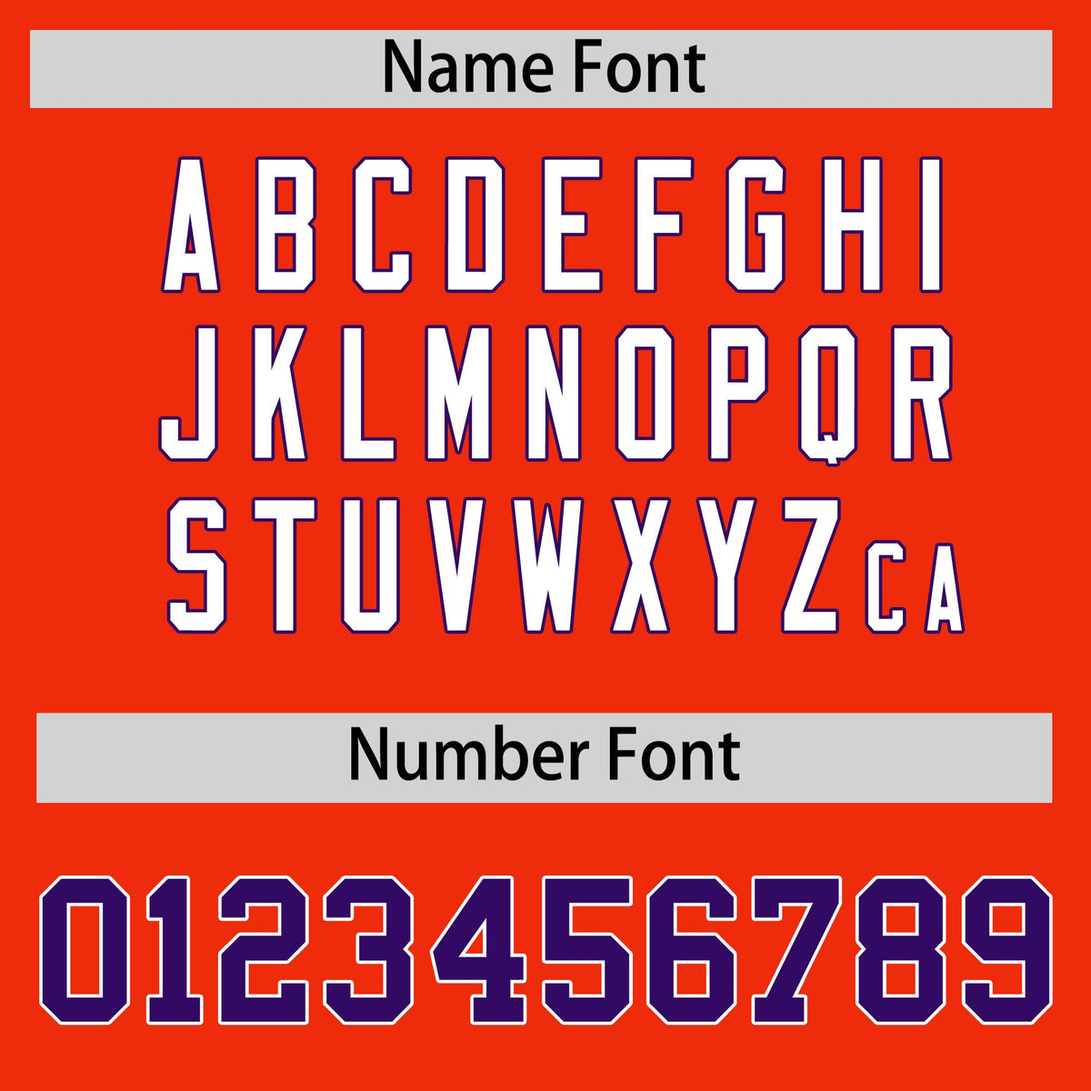 Custom coach jacket name and number font options - Style 2 | KXKSHOP