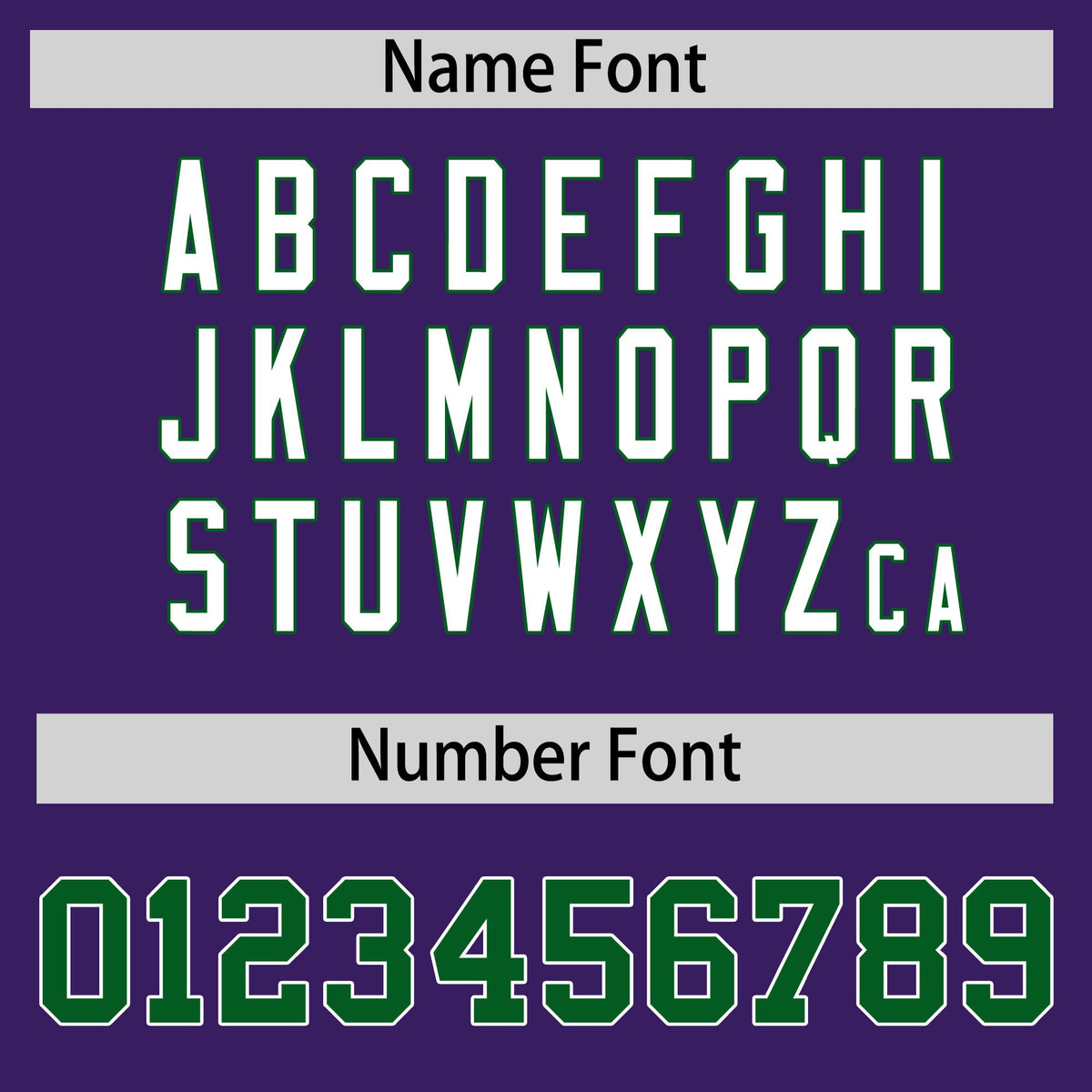 Custom coach jacket name and number font options - Style 2 | KXKSHOP