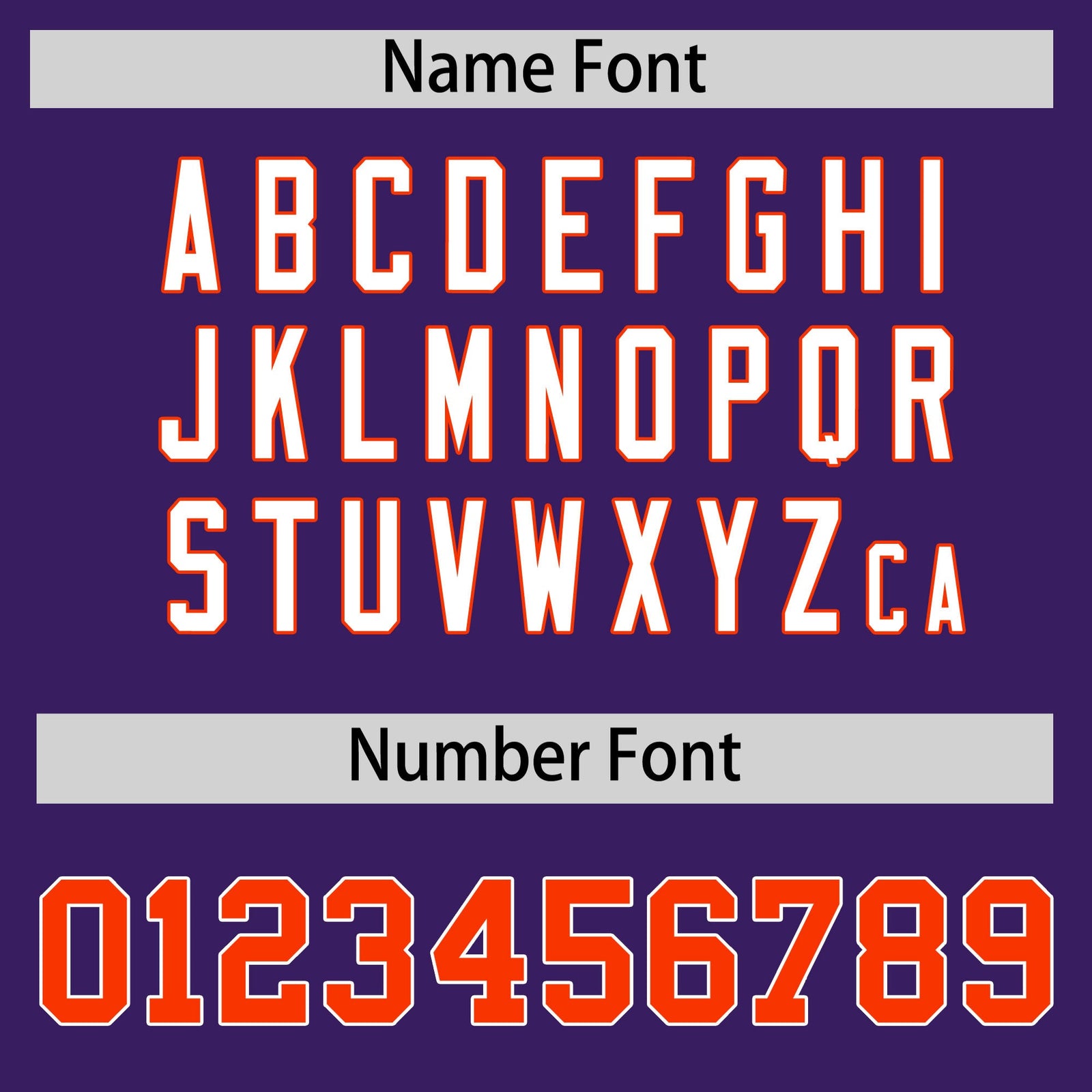 Custom coach jacket name and number font options - Style 2 | KXKSHOP
