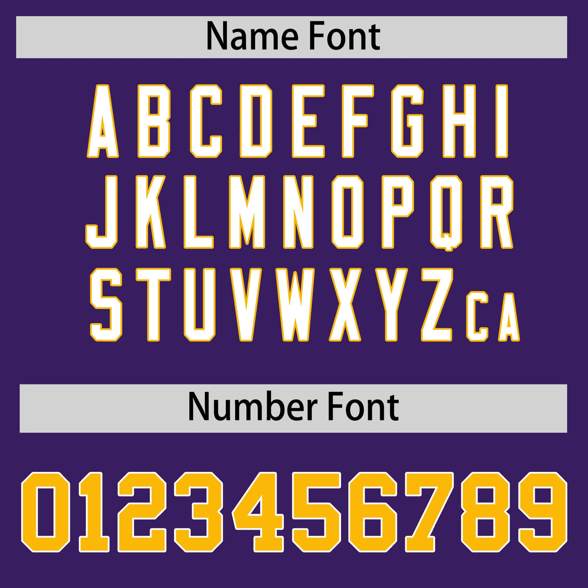 Custom coach jacket name and number font options - Style 2 | KXKSHOP