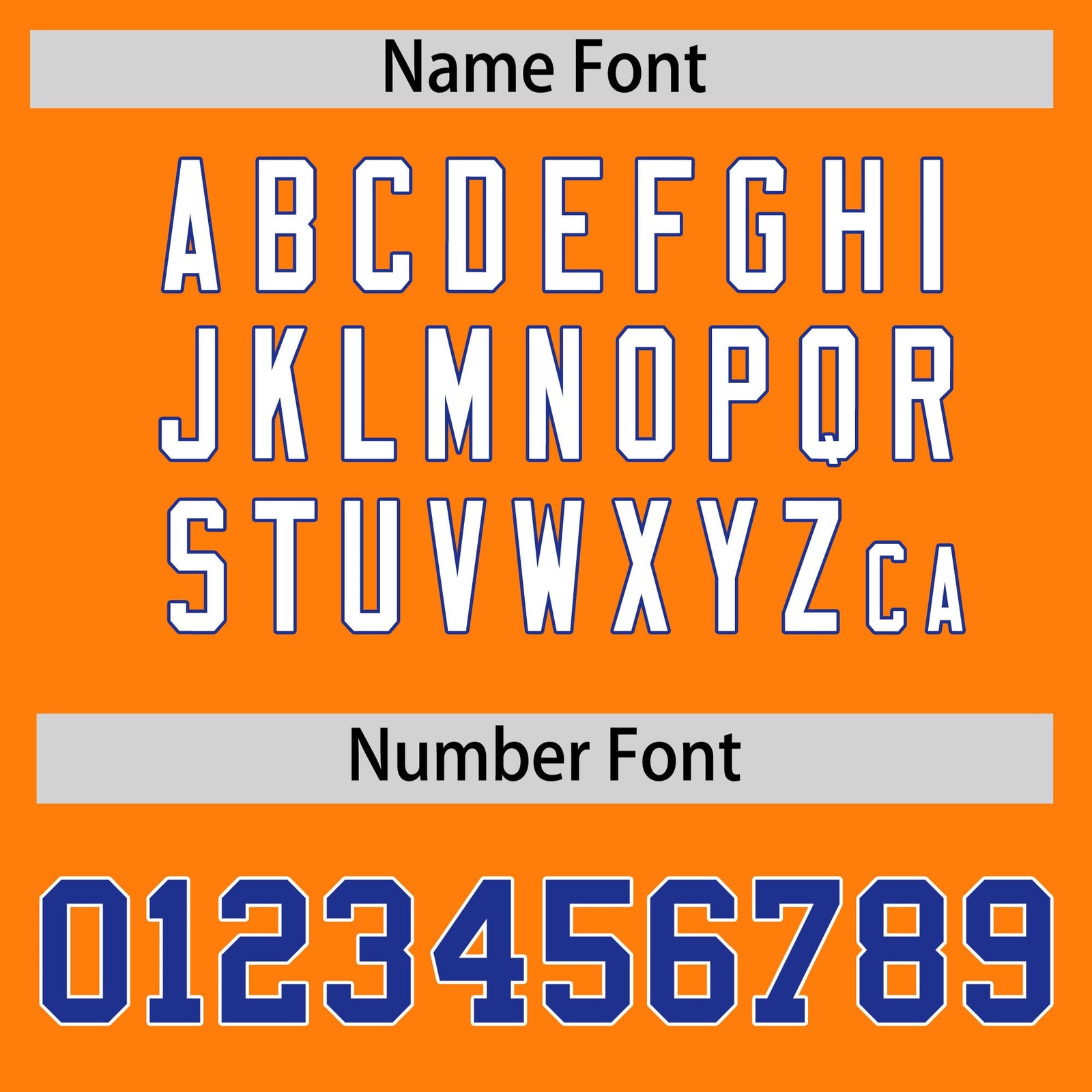 Custom coach jacket name and number font options - Style 2 | KXKSHOP