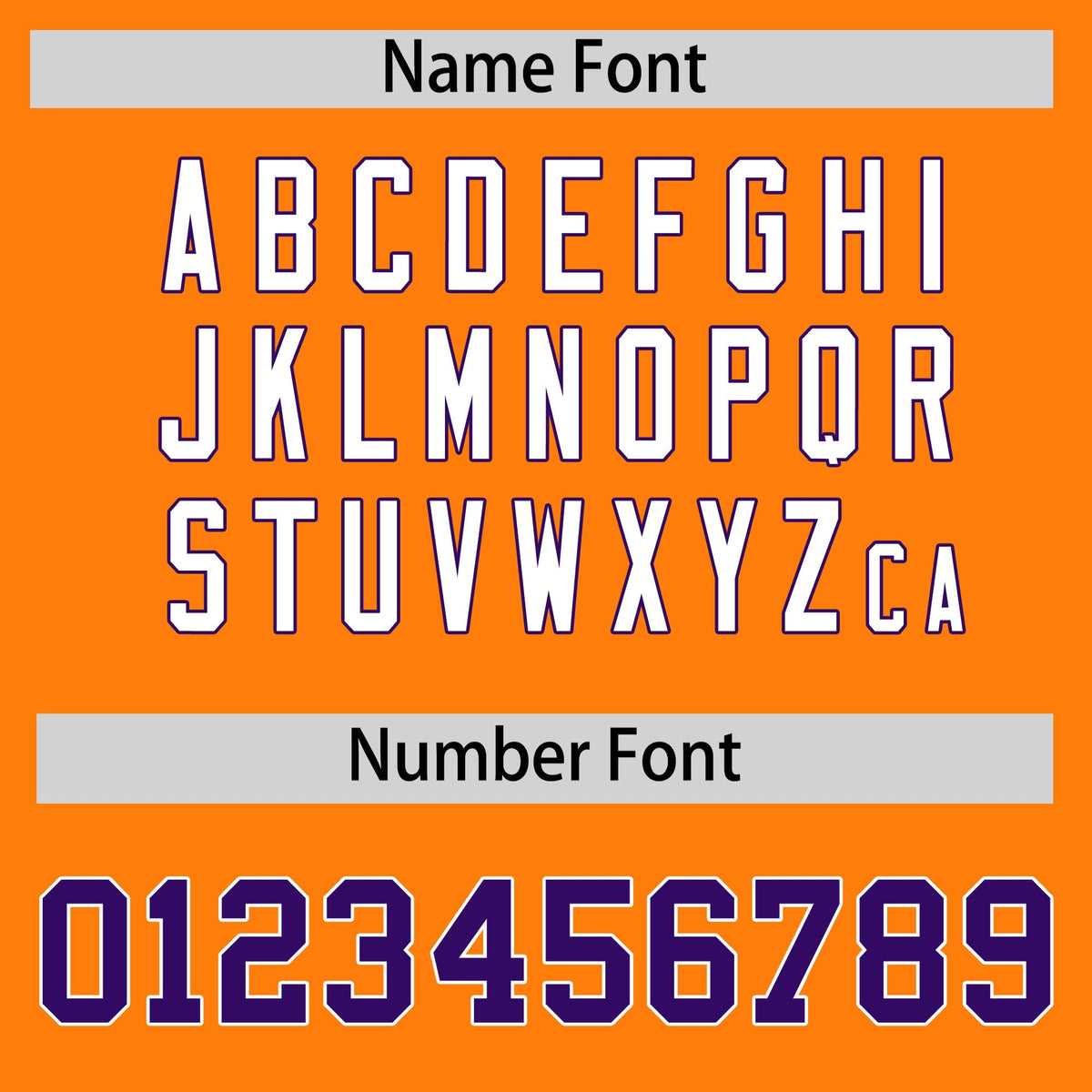 Custom coach jacket name and number font options - Style 2 | KXKSHOP