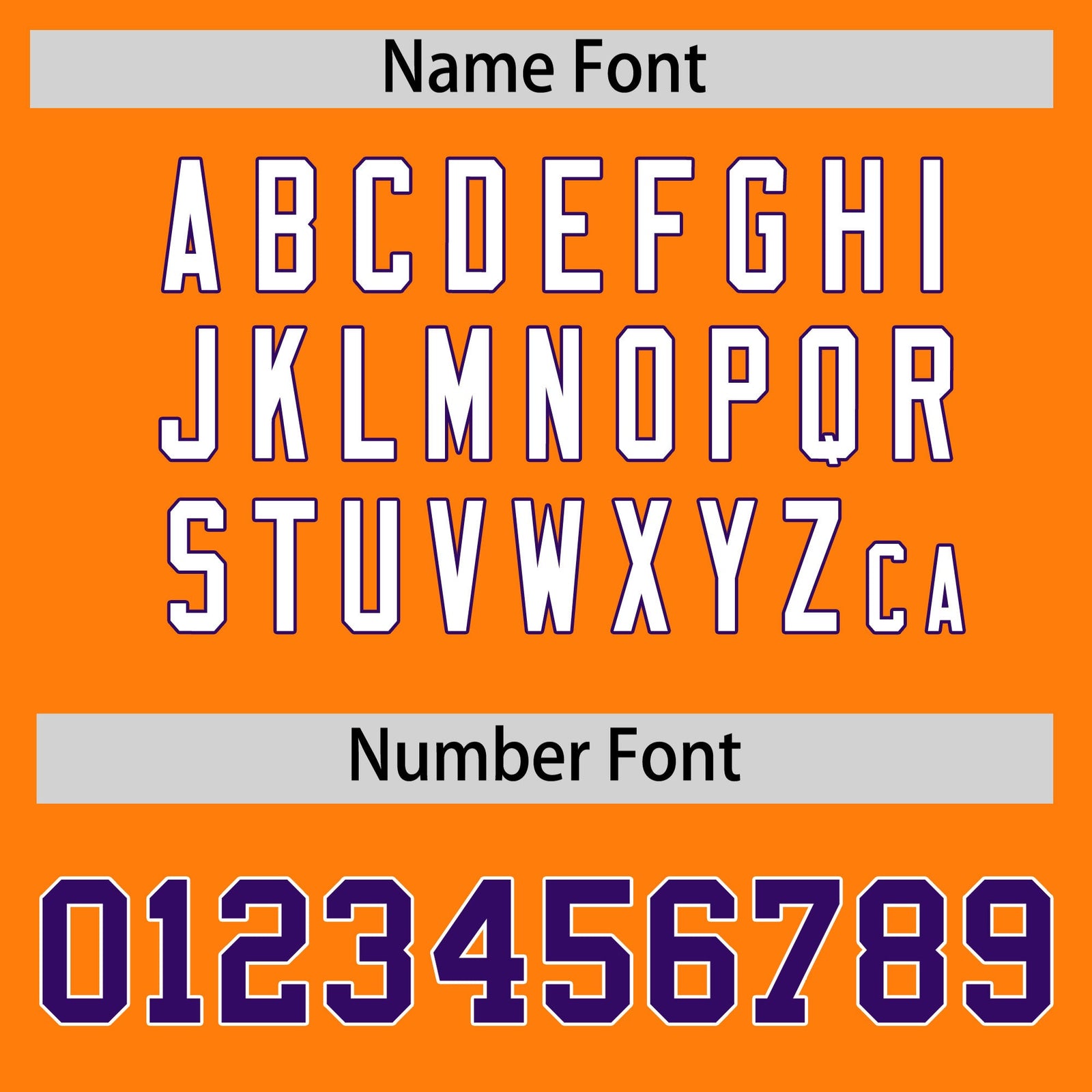 Custom coach jacket name and number font options - Style 2 | KXKSHOP