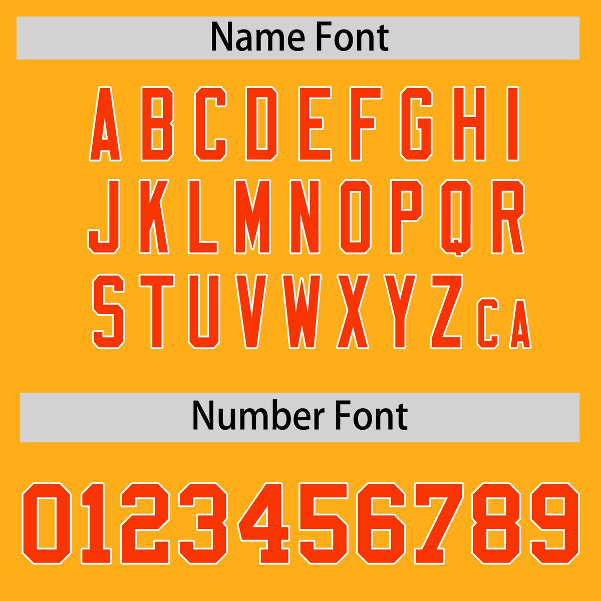 Custom coach jacket name and number font options - Style 2 | KXKSHOP
