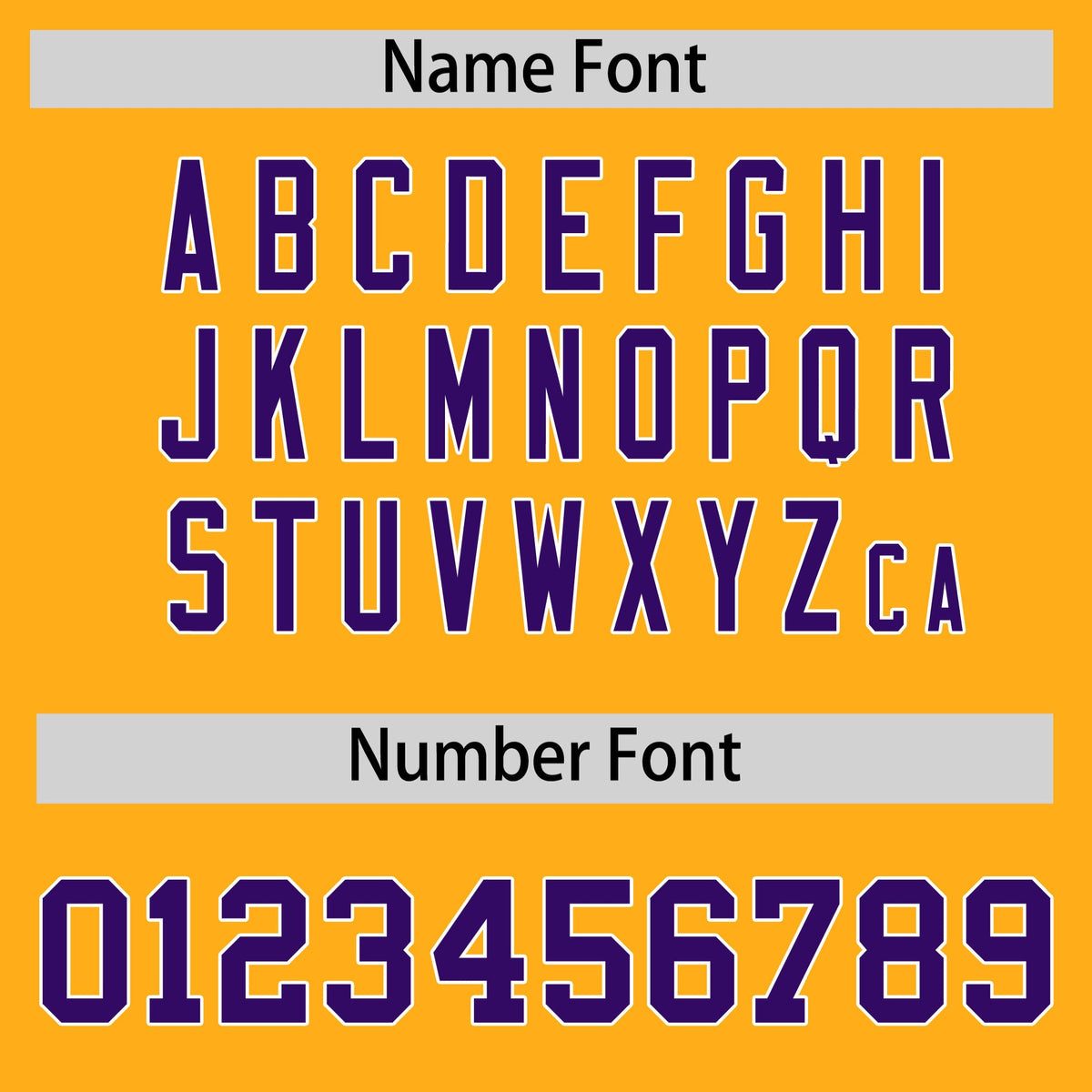 Custom coach jacket name and number font options - Style 2 | KXKSHOP