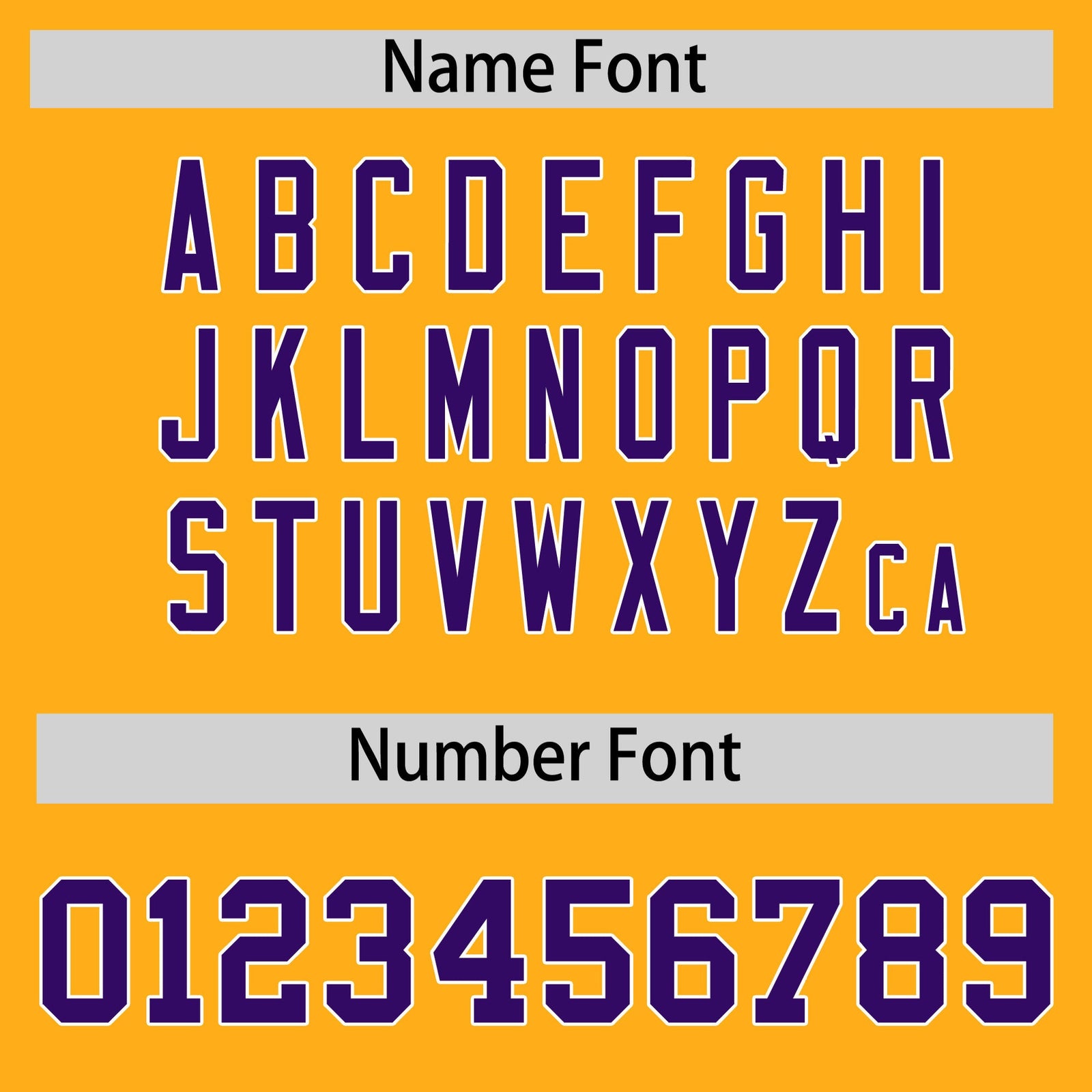 Custom coach jacket name and number font options - Style 2 | KXKSHOP