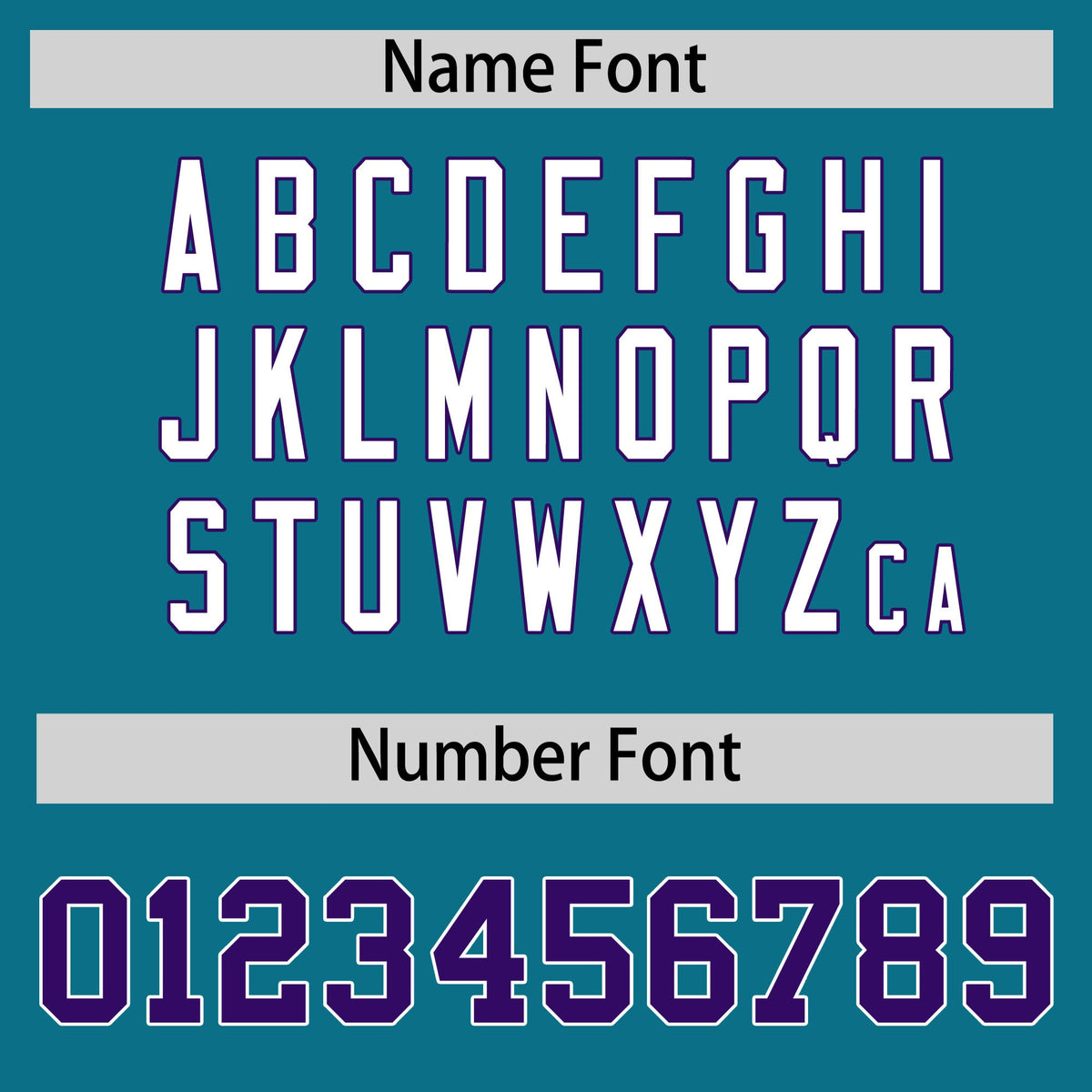 Custom coach jacket name and number font options - Style 2 | KXKSHOP