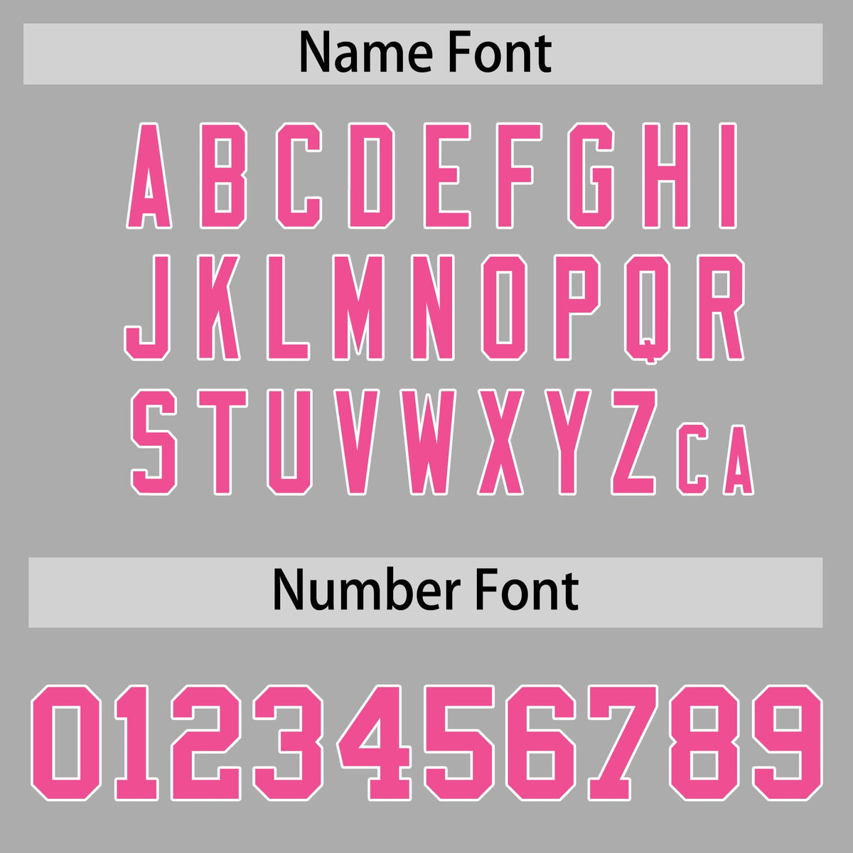 Custom coach jacket name and number font options - Style 2 | KXKSHOP