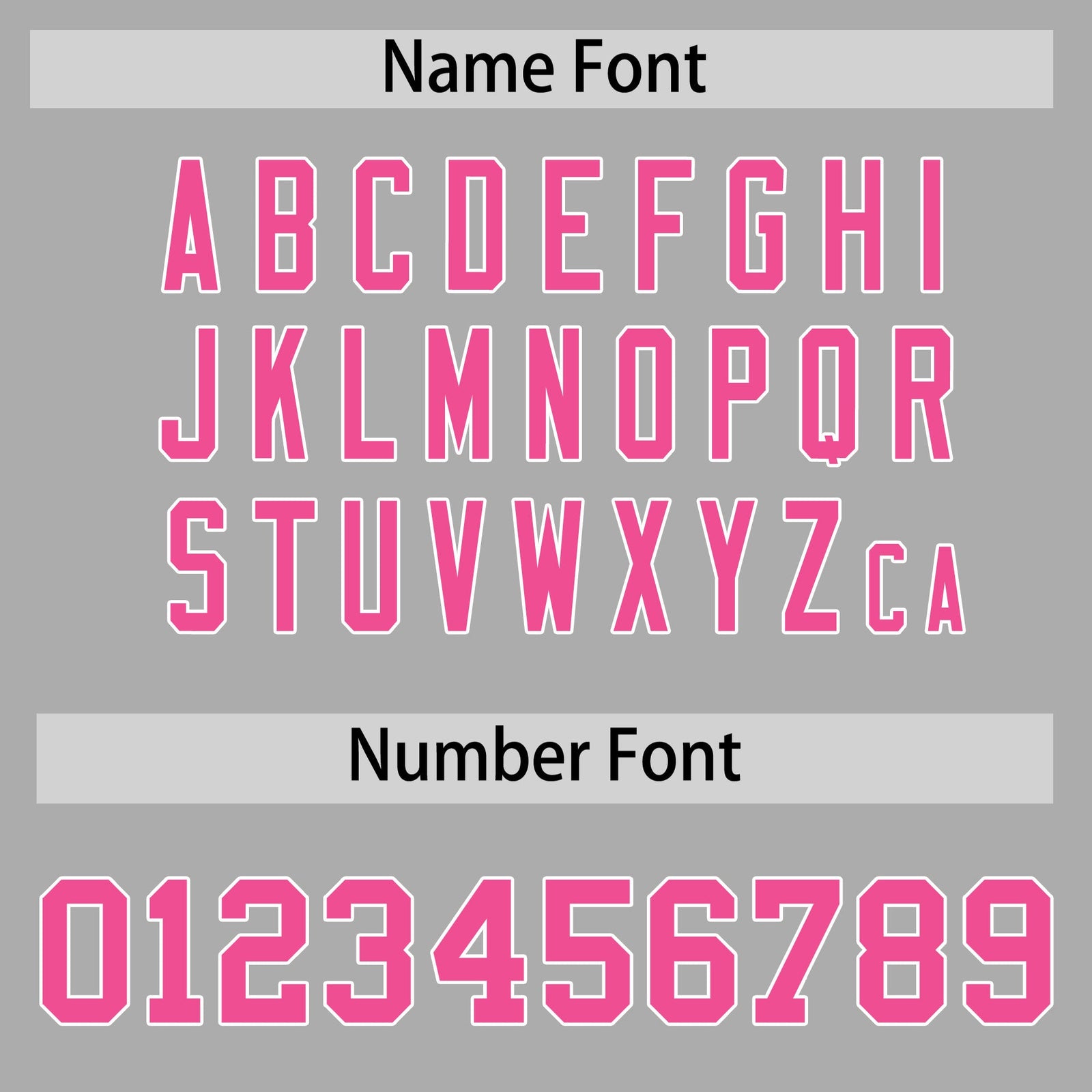 Custom coach jacket name and number font options - Style 2 | KXKSHOP