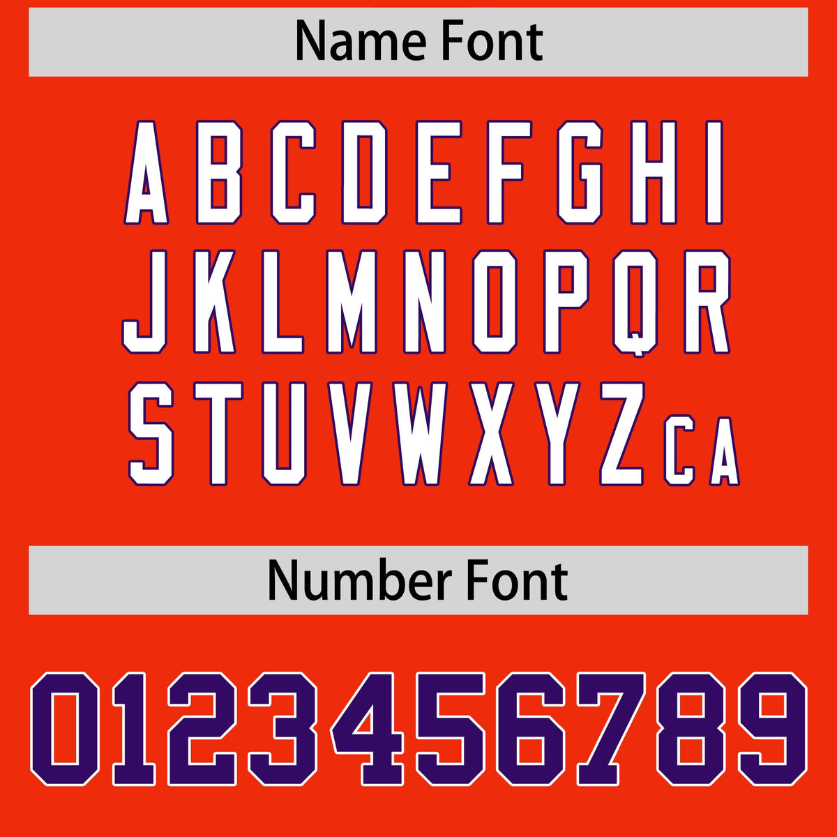 Custom coach jacket name and number font options - Style 3 | KXKSHOP