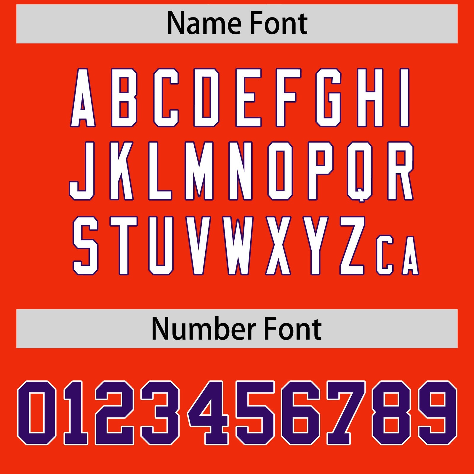 Custom coach jacket name and number font options - Style 3 | KXKSHOP