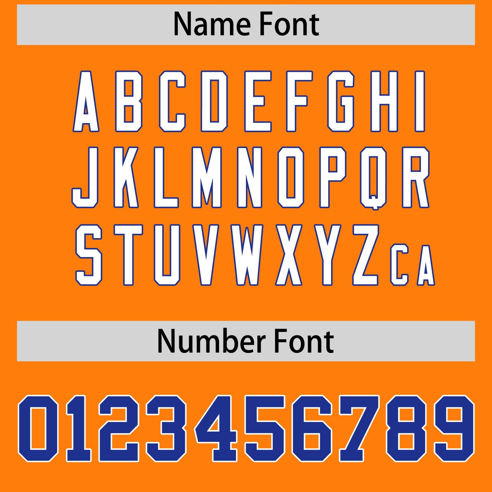 Custom coach jacket name and number font options - Style 3 | KXKSHOP