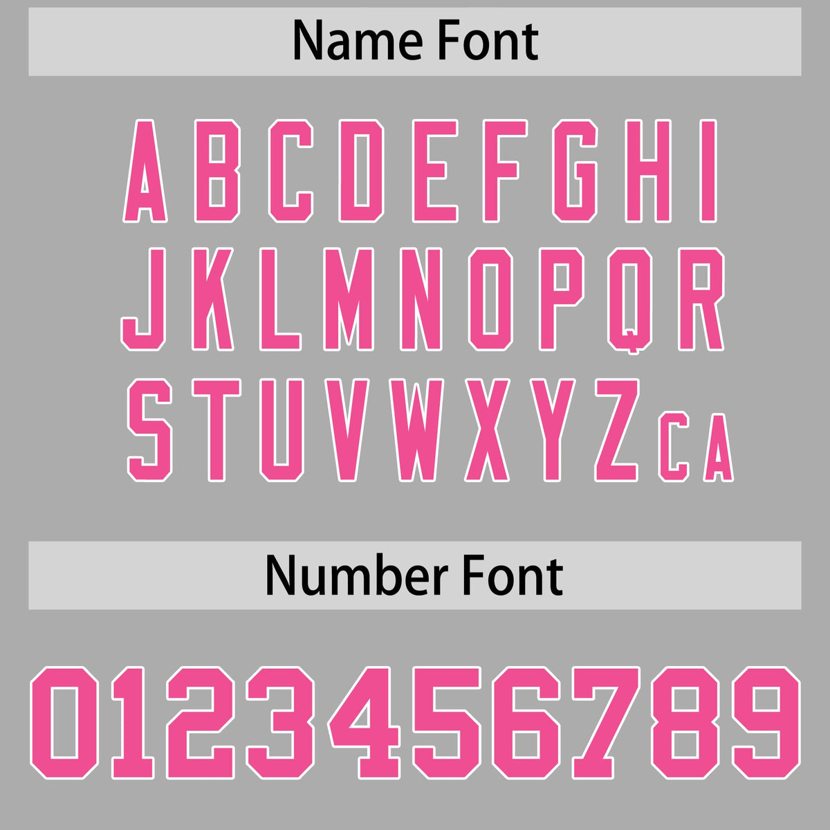 Custom coach jacket name and number font options - Style 3 | KXKSHOP