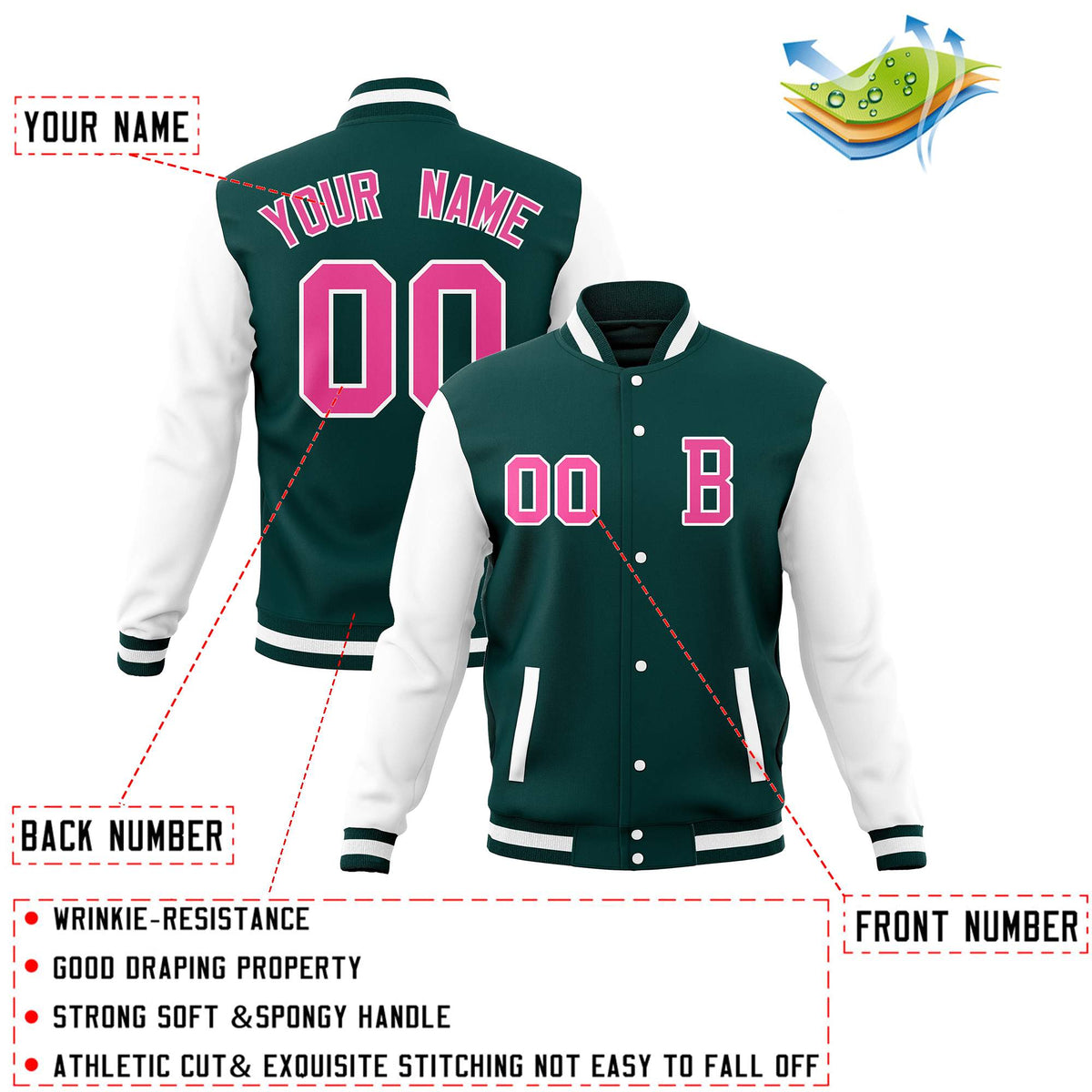 Custom Full-Snap Baseball Coats Crafted Varsity Letterman Jackets