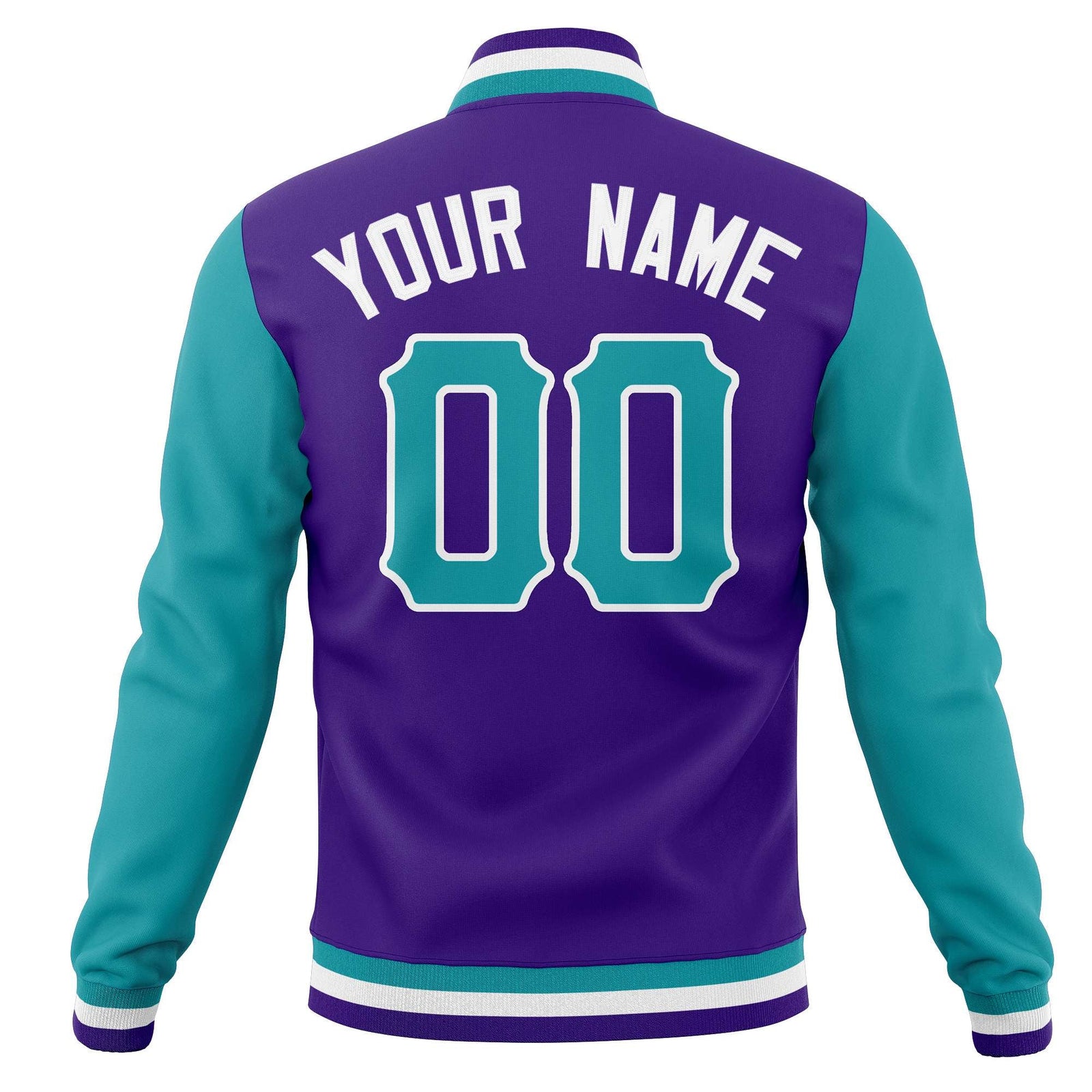 Custom Men's Casual Baseball Coats Varsity Letterman Full-Snap Jackets