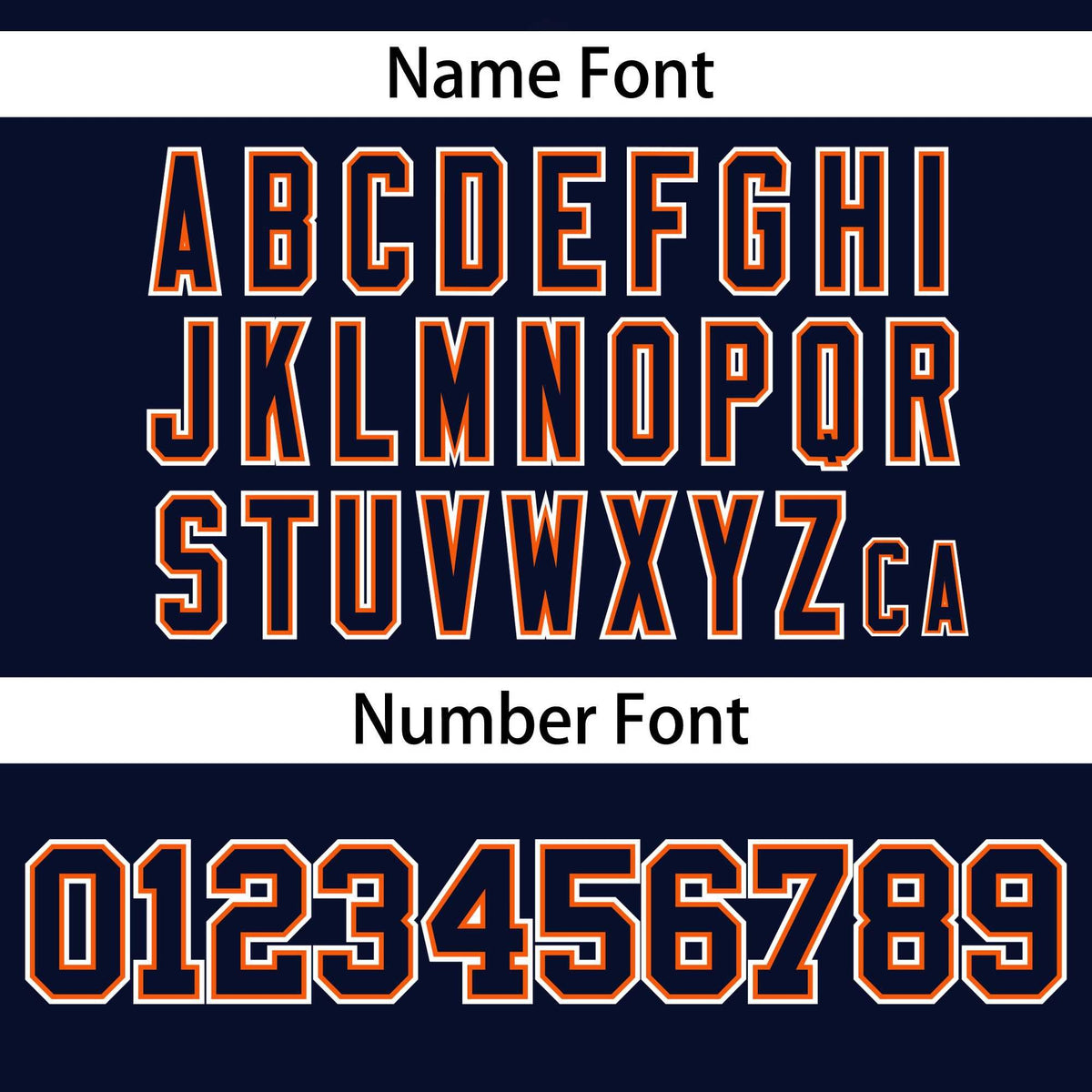 Custom Navy Orange-White Varsity Full-Zip Raglan Sleeves Letterman Bomber Jacket