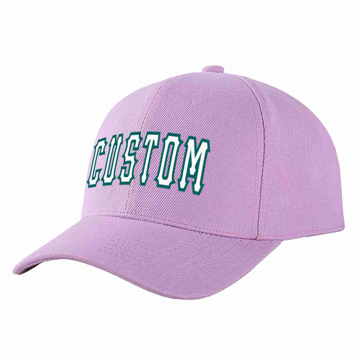 Custom Light Purple White-Aqua Curved Eaves Sport Baseball Cap Design for Men/Women/Youth