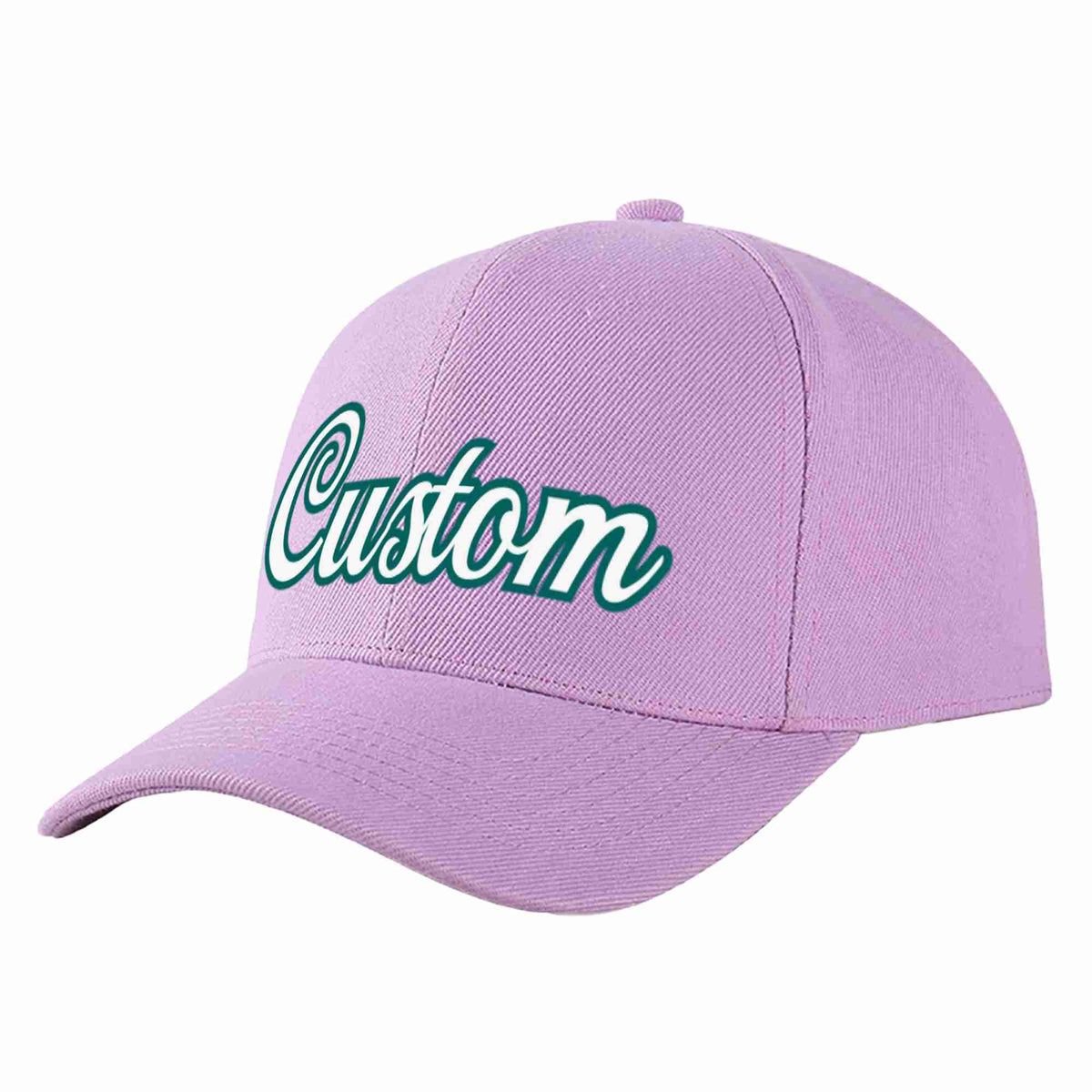 Custom Light Purple White-Aqua Curved Eaves Sport Baseball Cap Design for Men/Women/Youth