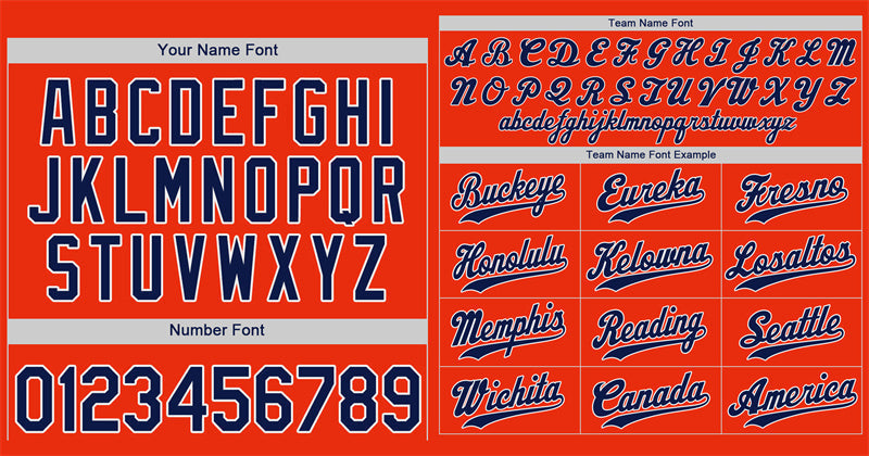 Custom Orange Navy-White Bull Classic Style Authentic Baseball Jersey