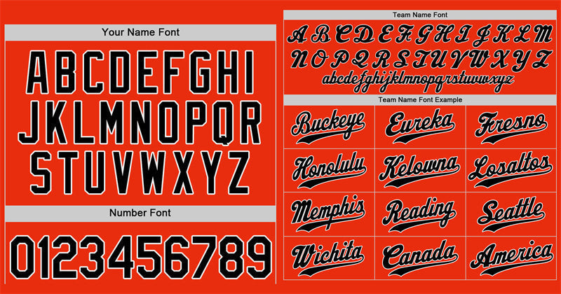 Custom Orange Black-White Hook Classic Style Authentic Baseball Jersey